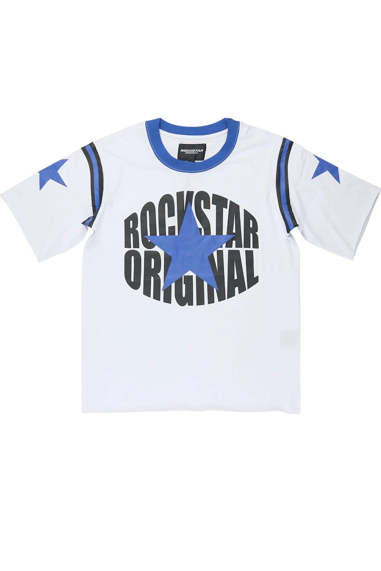 Boys States White/Royal Blue Jersey Tee