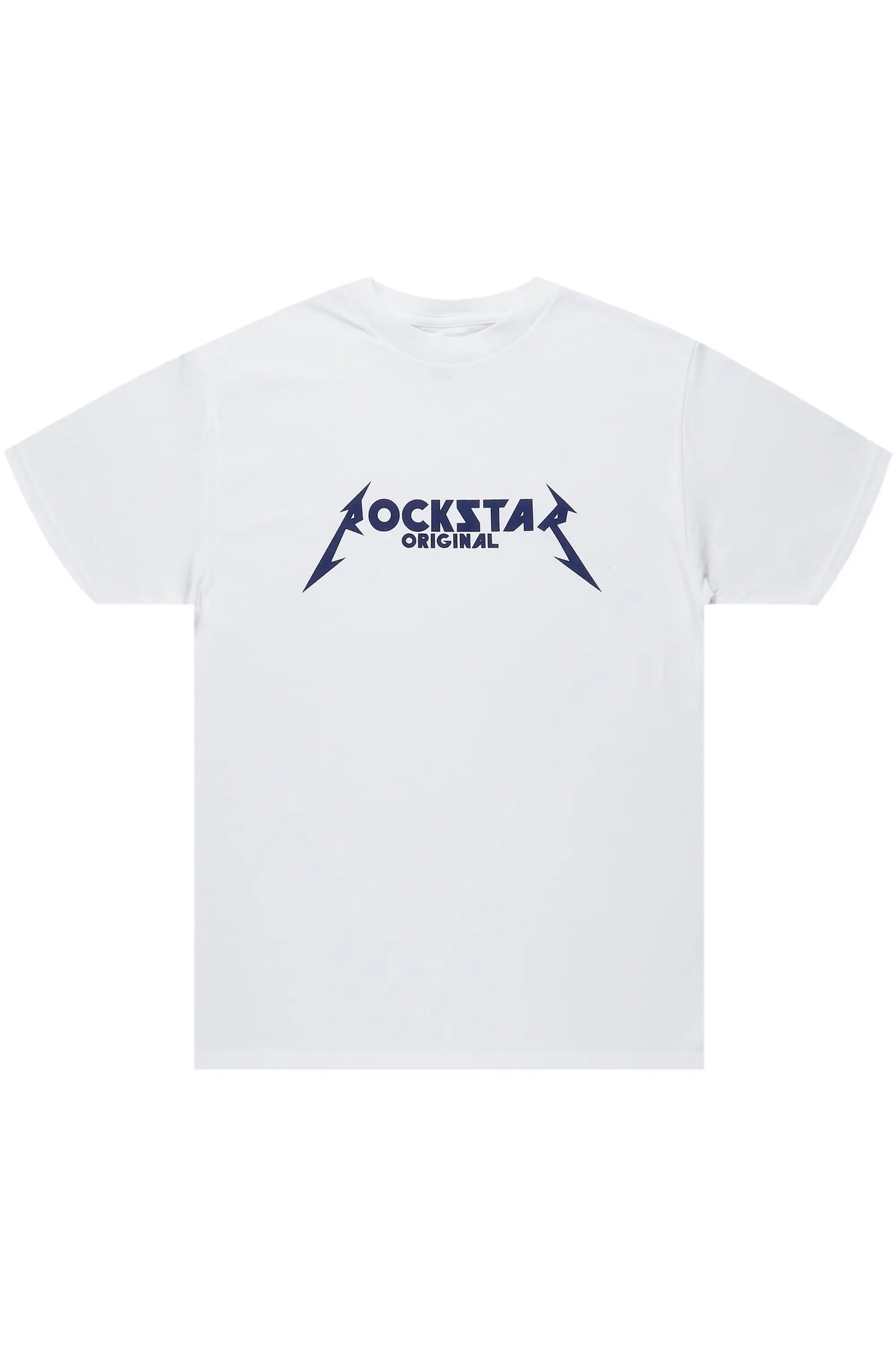 Diogo White/Navy Printed T-Shirt
