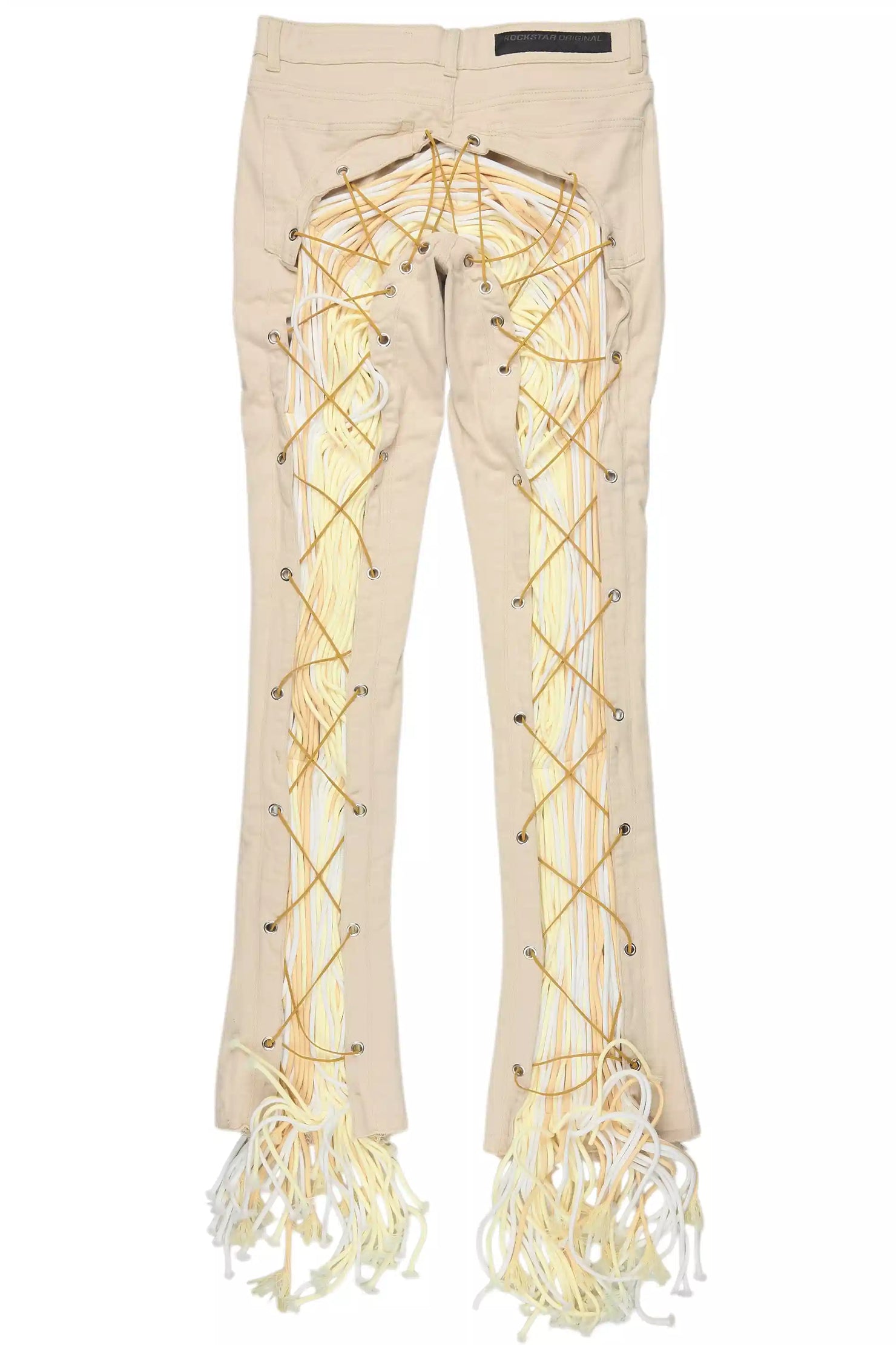 Otto Beige Stacked Flare Jean