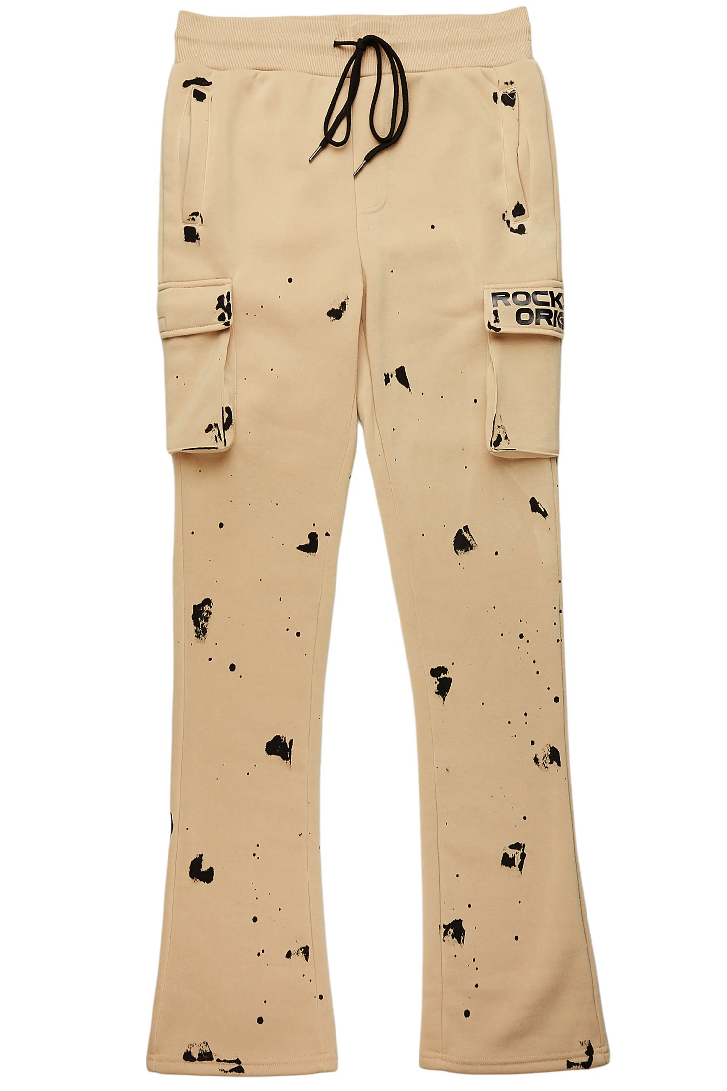 Radko Khaki Stacked Flare Cargo Pants