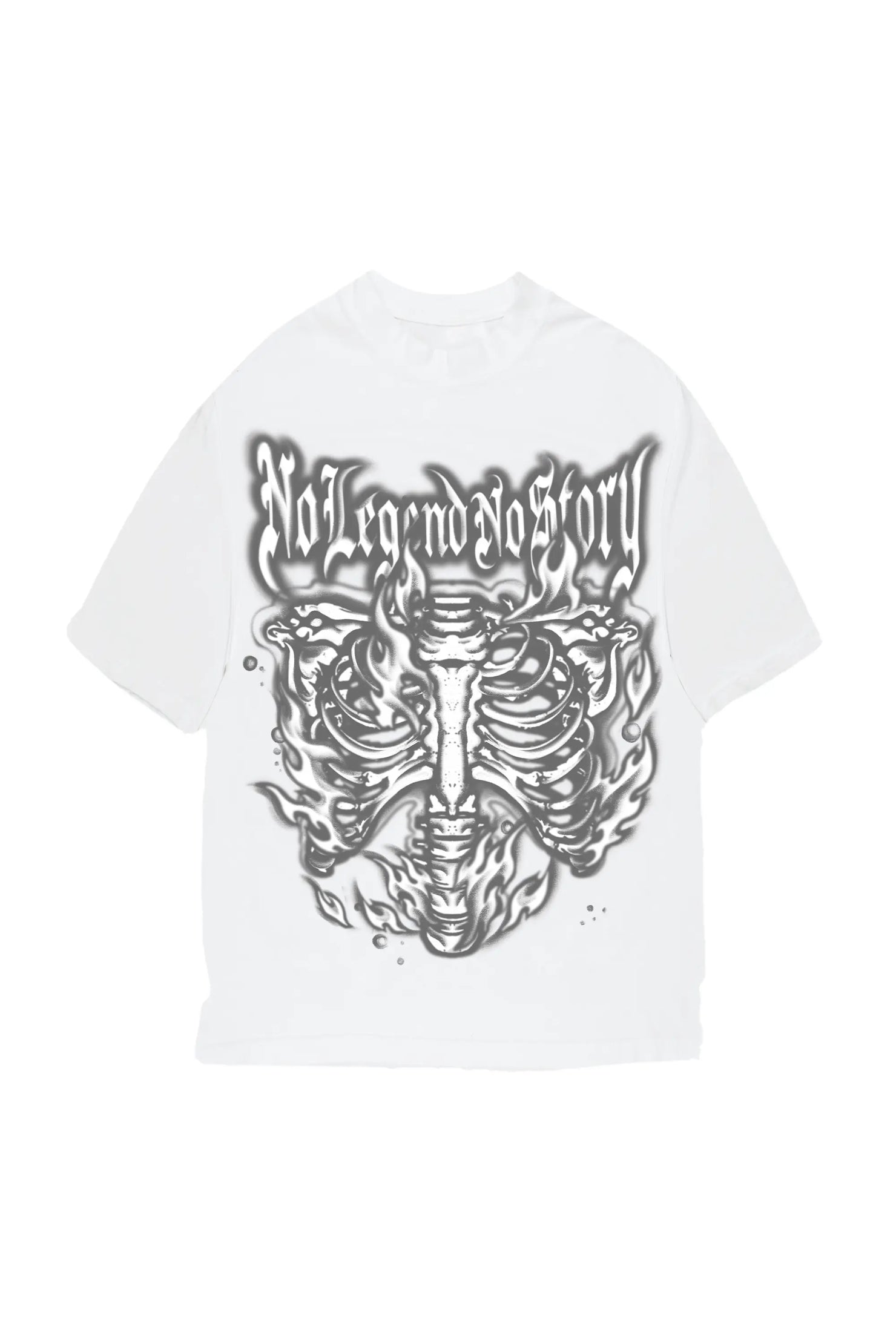 Skelly White Oversized Graphic T-Shirt
