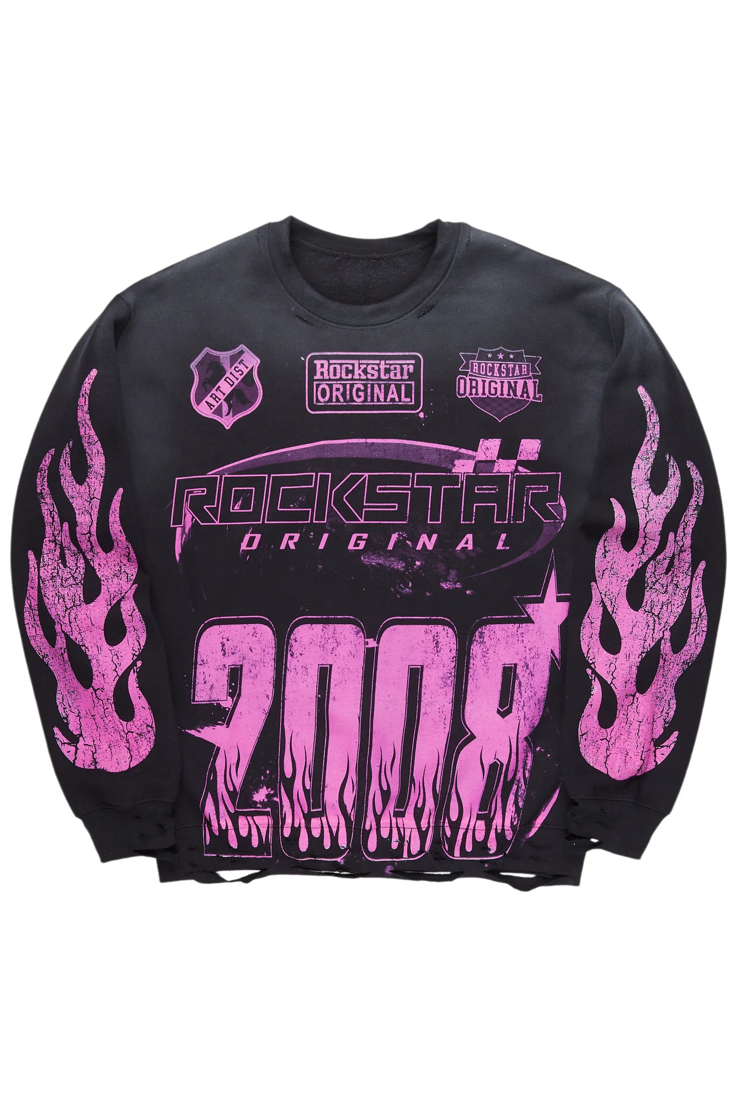 Amos Black/Pink Graphic Crewneck