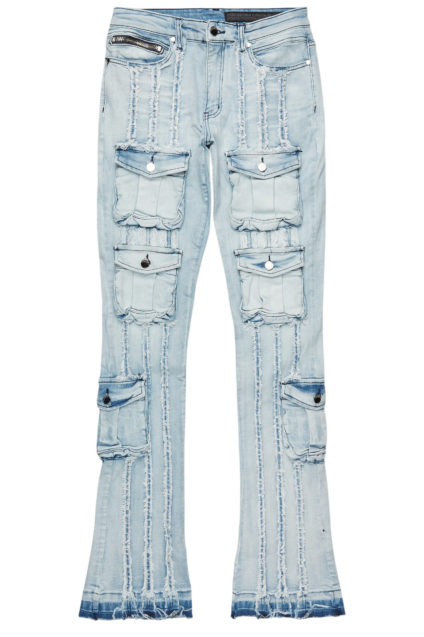 Frey Light Blue Stacked Flare Jean