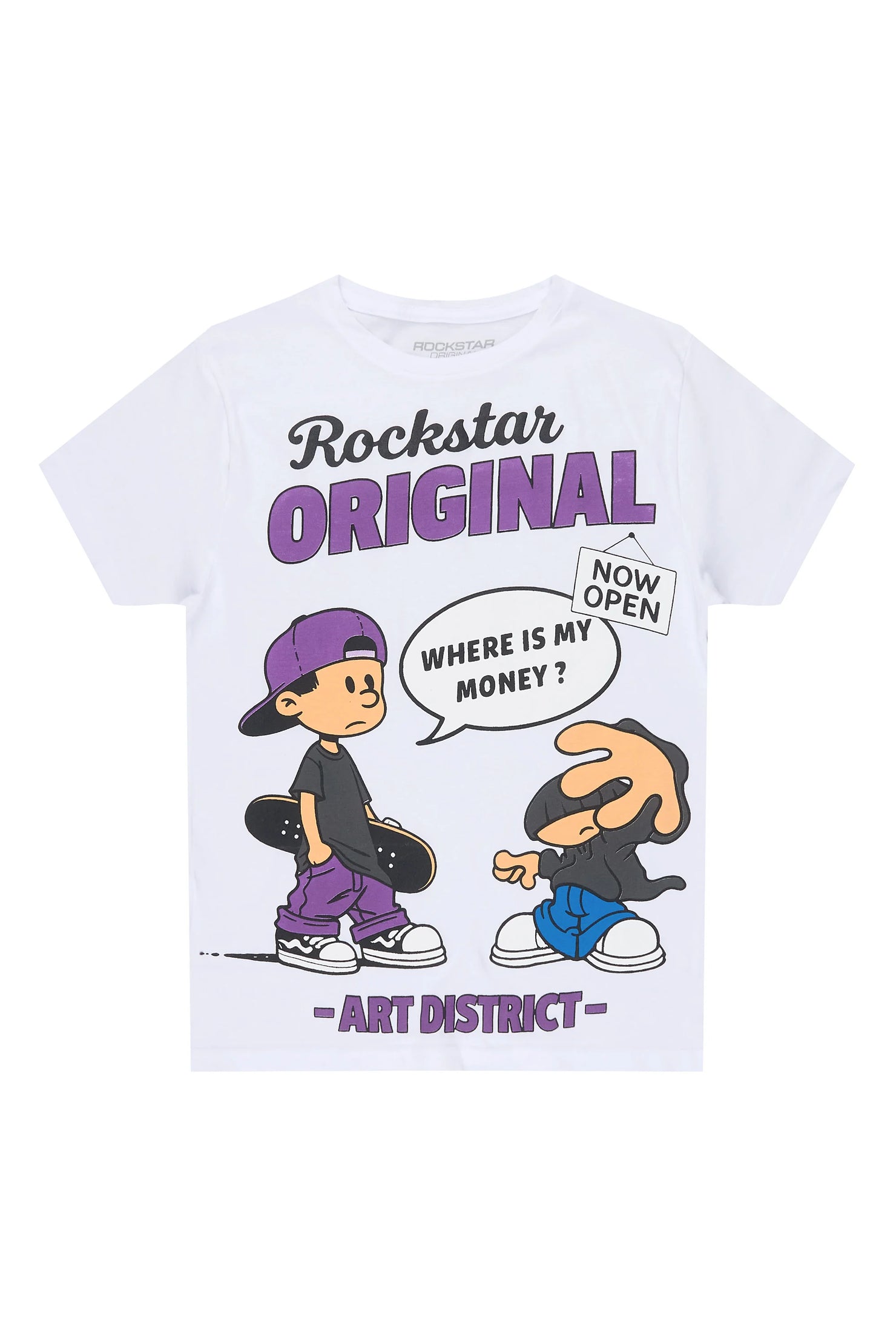 Boys Slade White Graphic T-Shirt