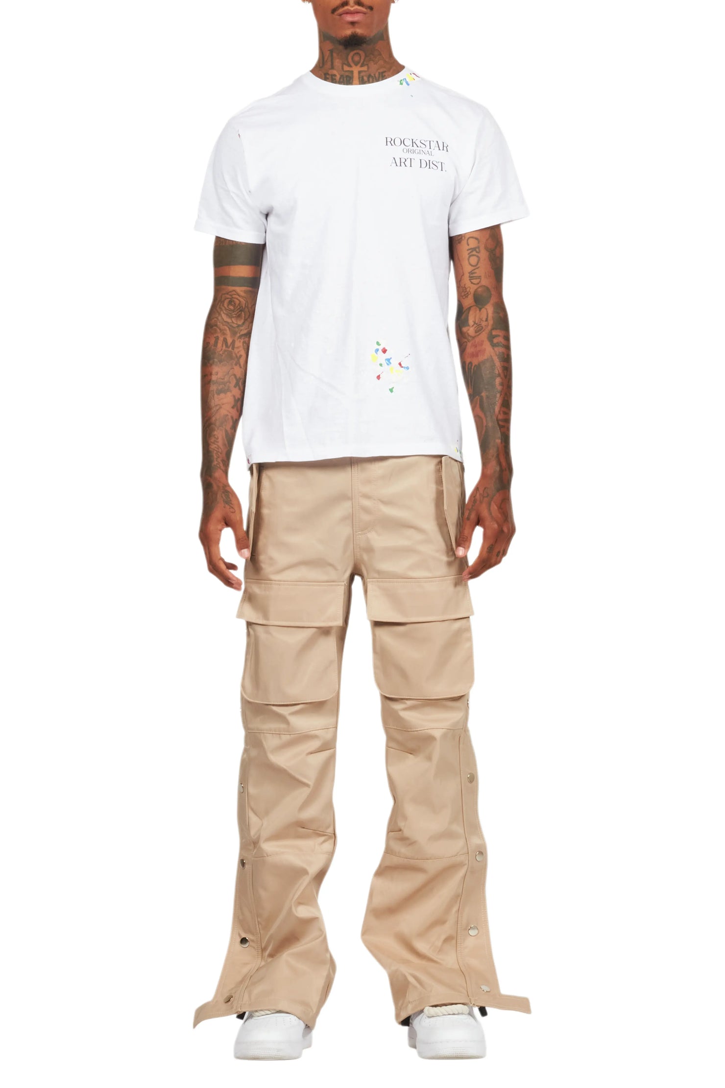 Yuri Beige Nylon Pants