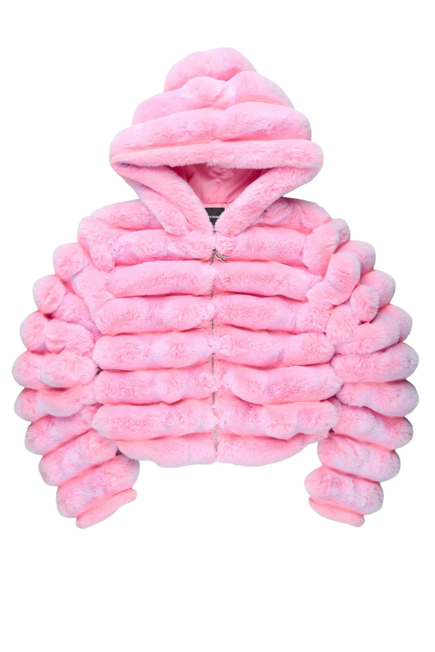 Vinetria Pink Fur Jacket With Hood