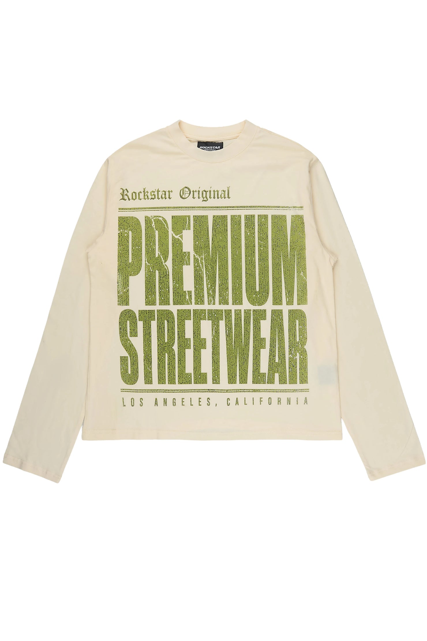Boys Pluto Beige/Army Green Long Sleeve T-Shirt