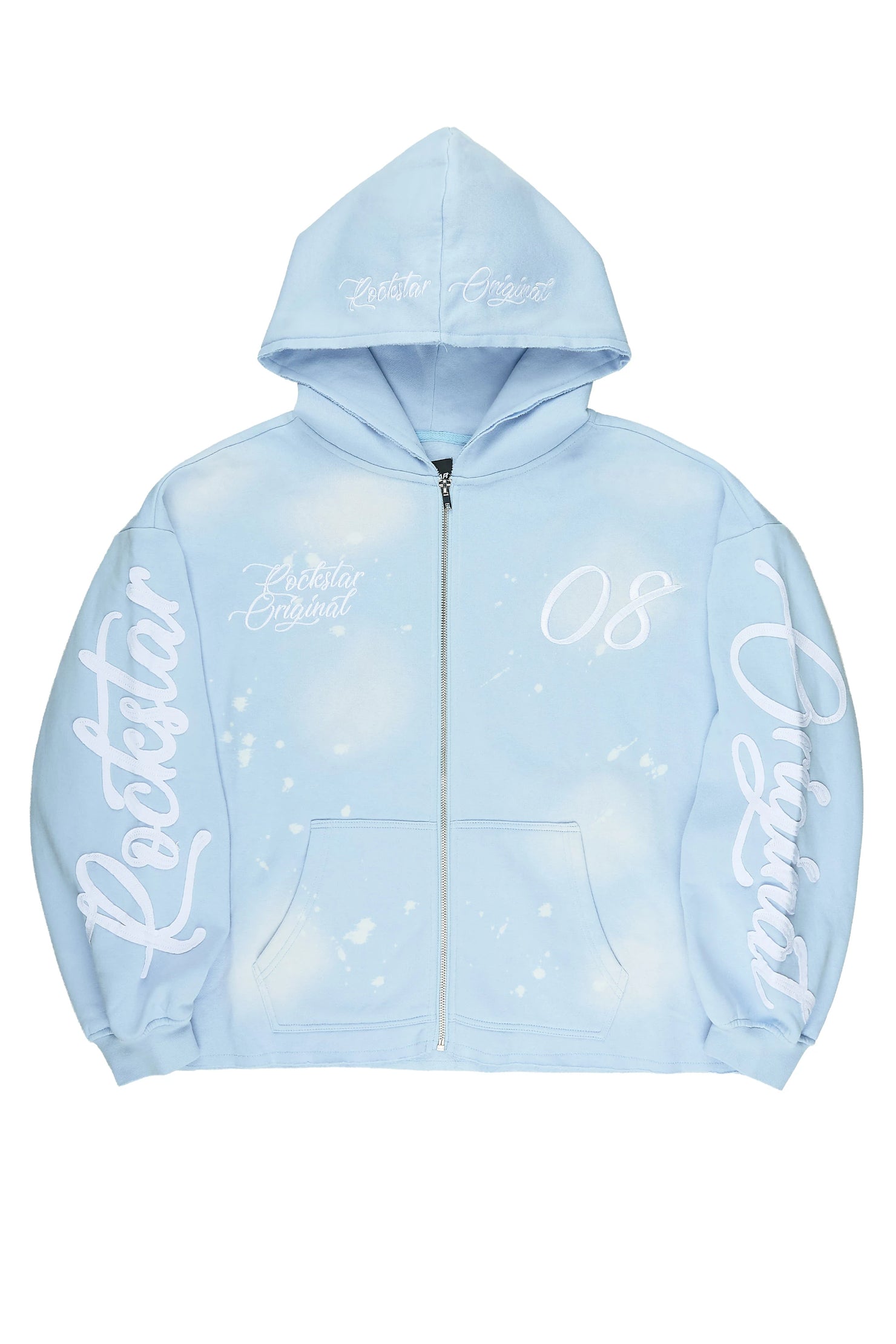 Hanif Sky Blue Zip Up Hoodie
