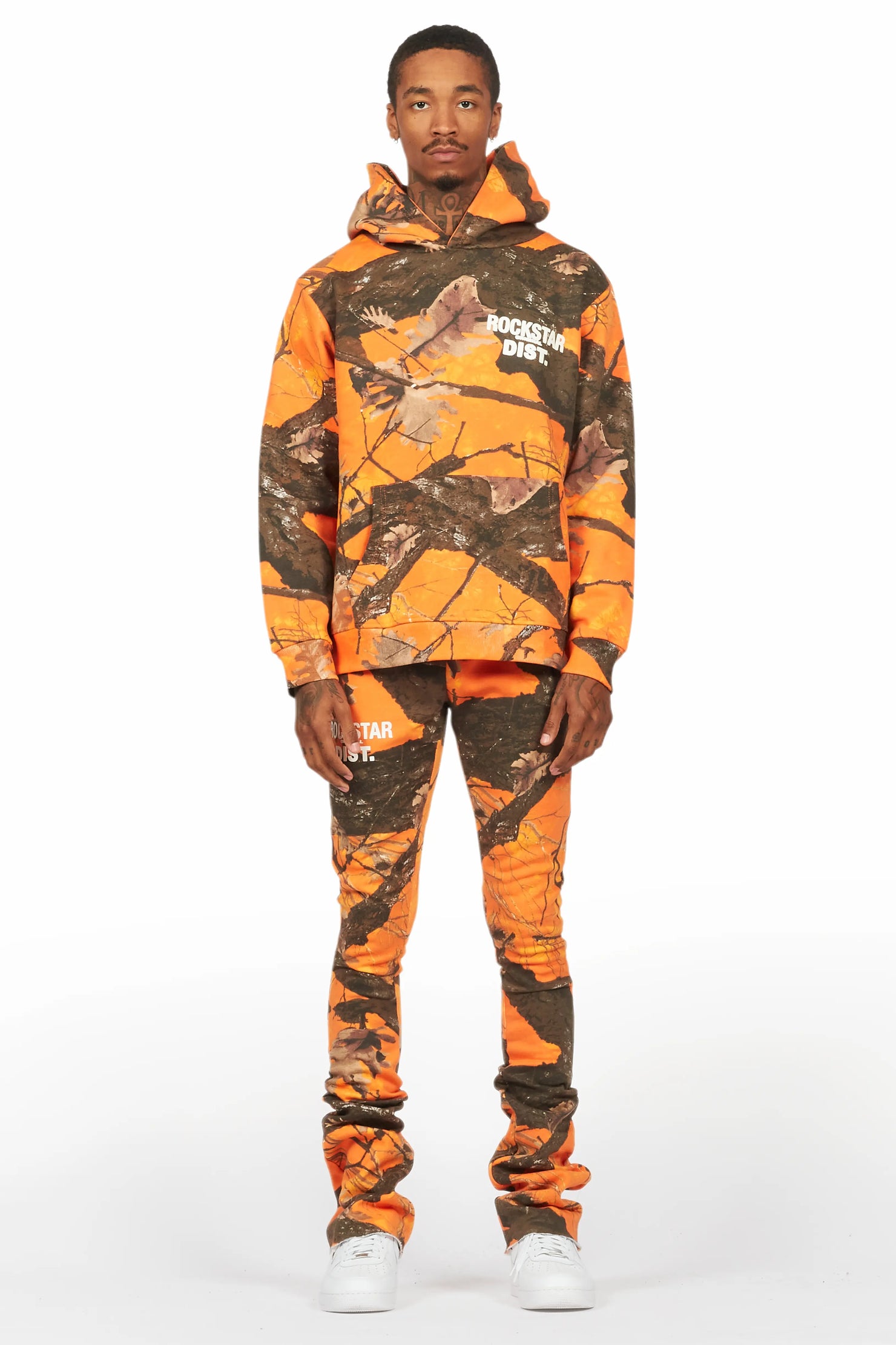 Tabby Orange Graphic Stacked Flare Track Set