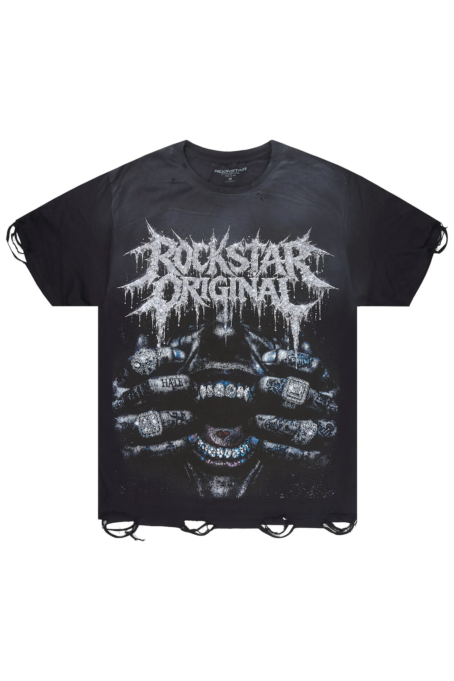 Foston Black Oversized Graphic T-Shirt