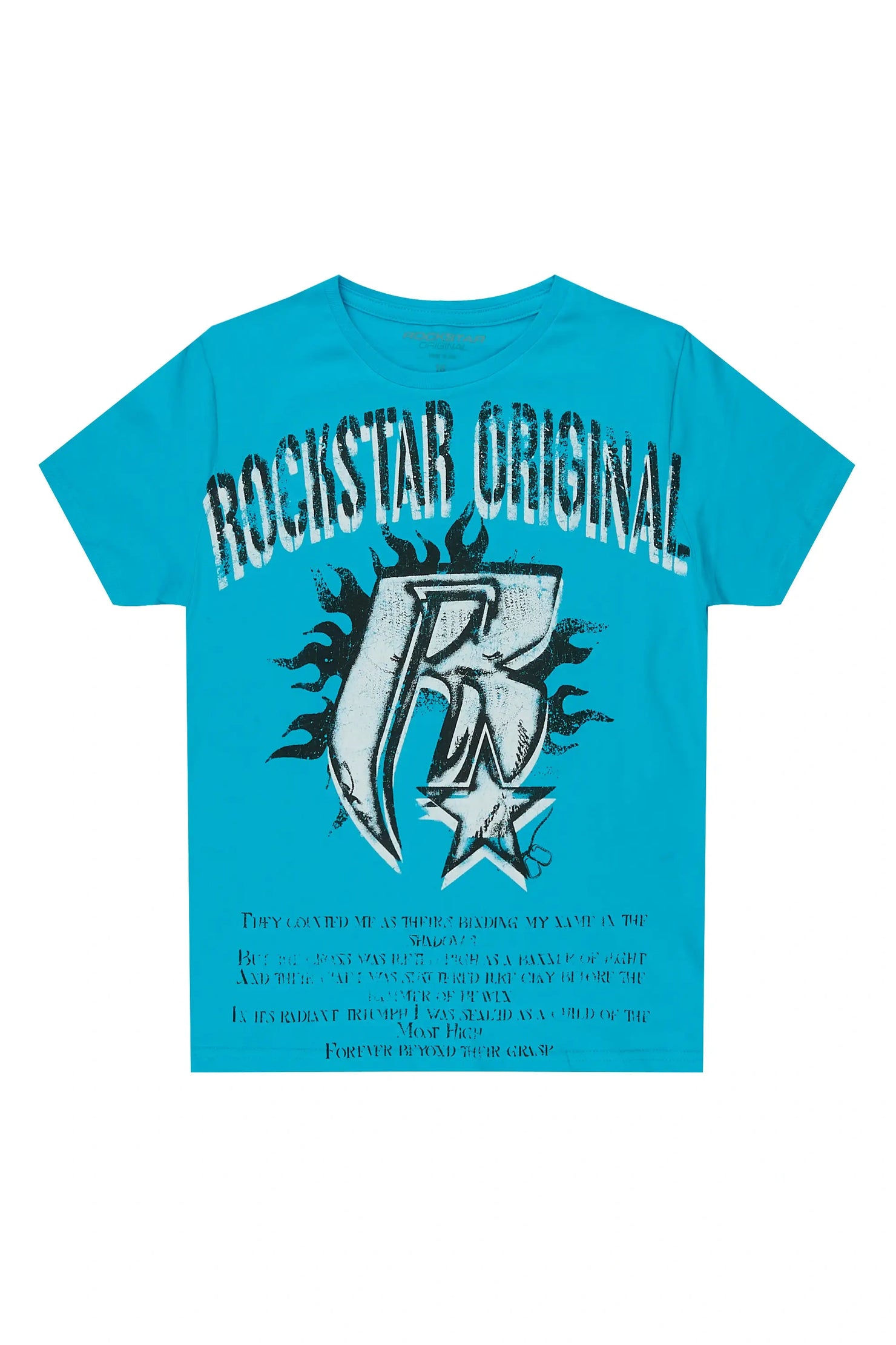 Girls Truey Turquoise/White Graphic T-Shirt