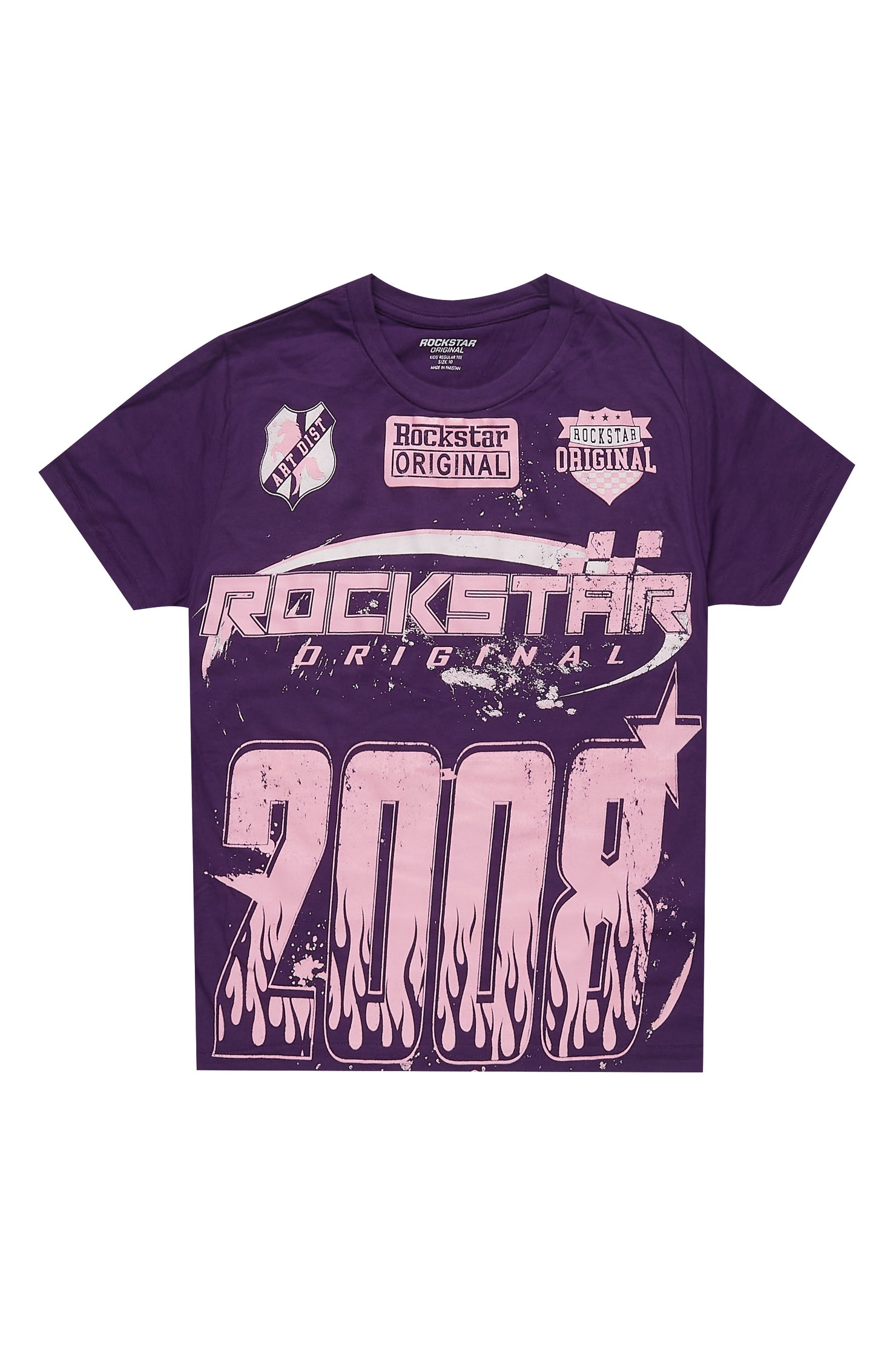 Girls Esha Purple/Pink Graphic T-Shirt