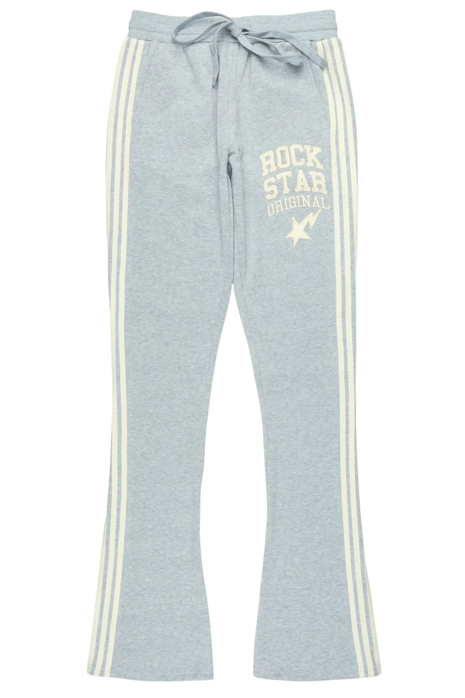 Briana Heather Grey Stacked Track Pant
