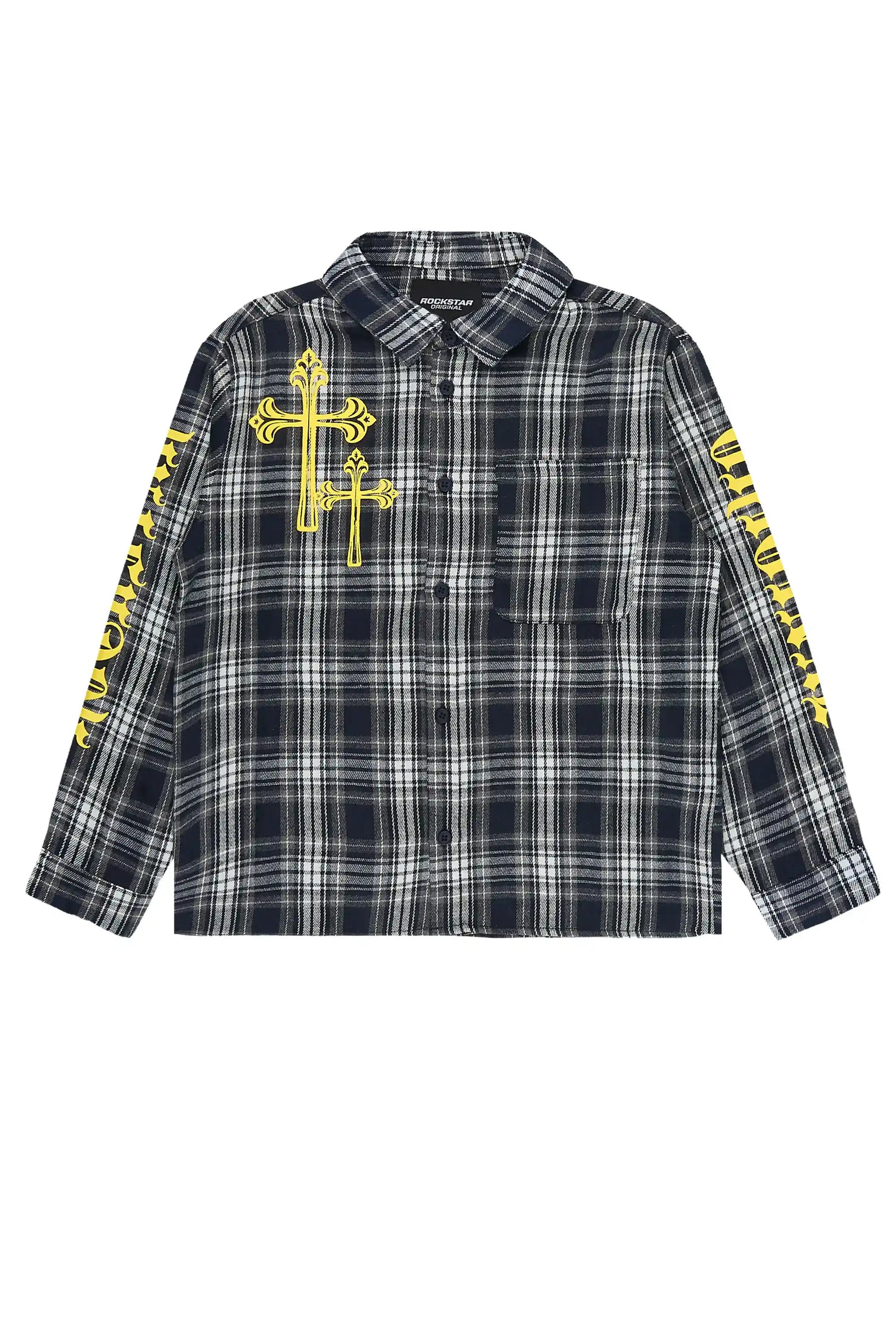 Boys Helder Navy Flannel Shirt