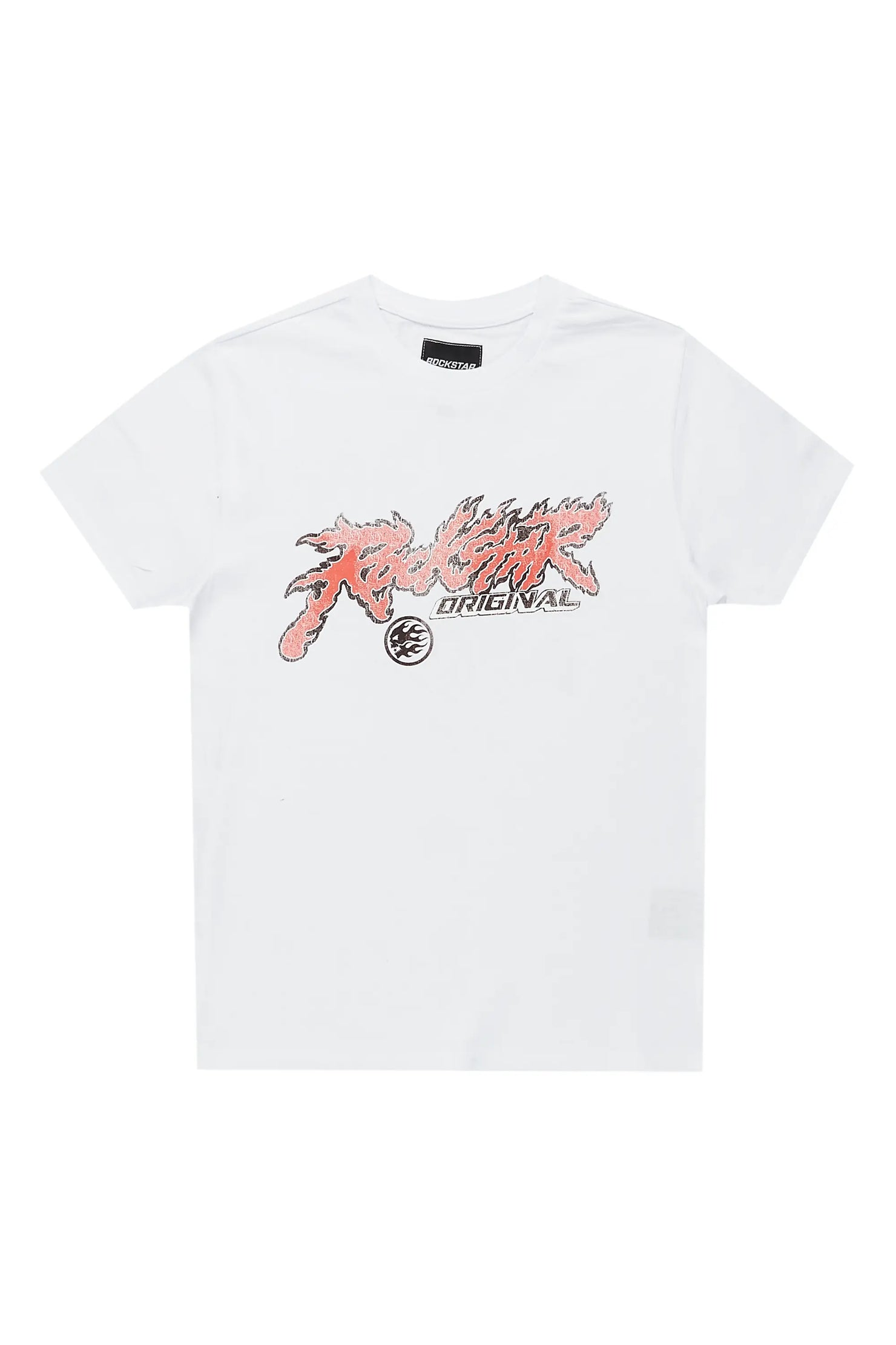 Boys Maliki White Graphic T-Shirt