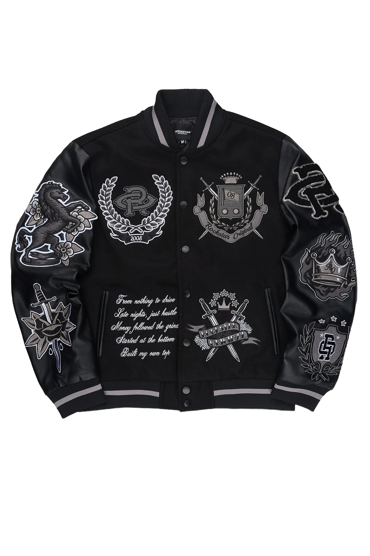 Dallas Black/Black Varsity Jacket
