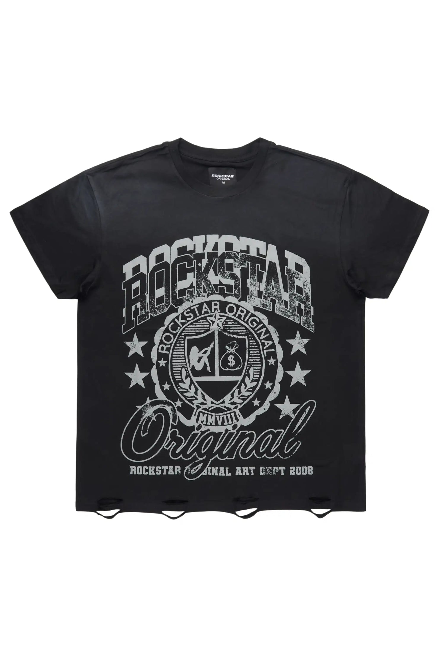 Dekar Black Oversized Graphic T-Shirt