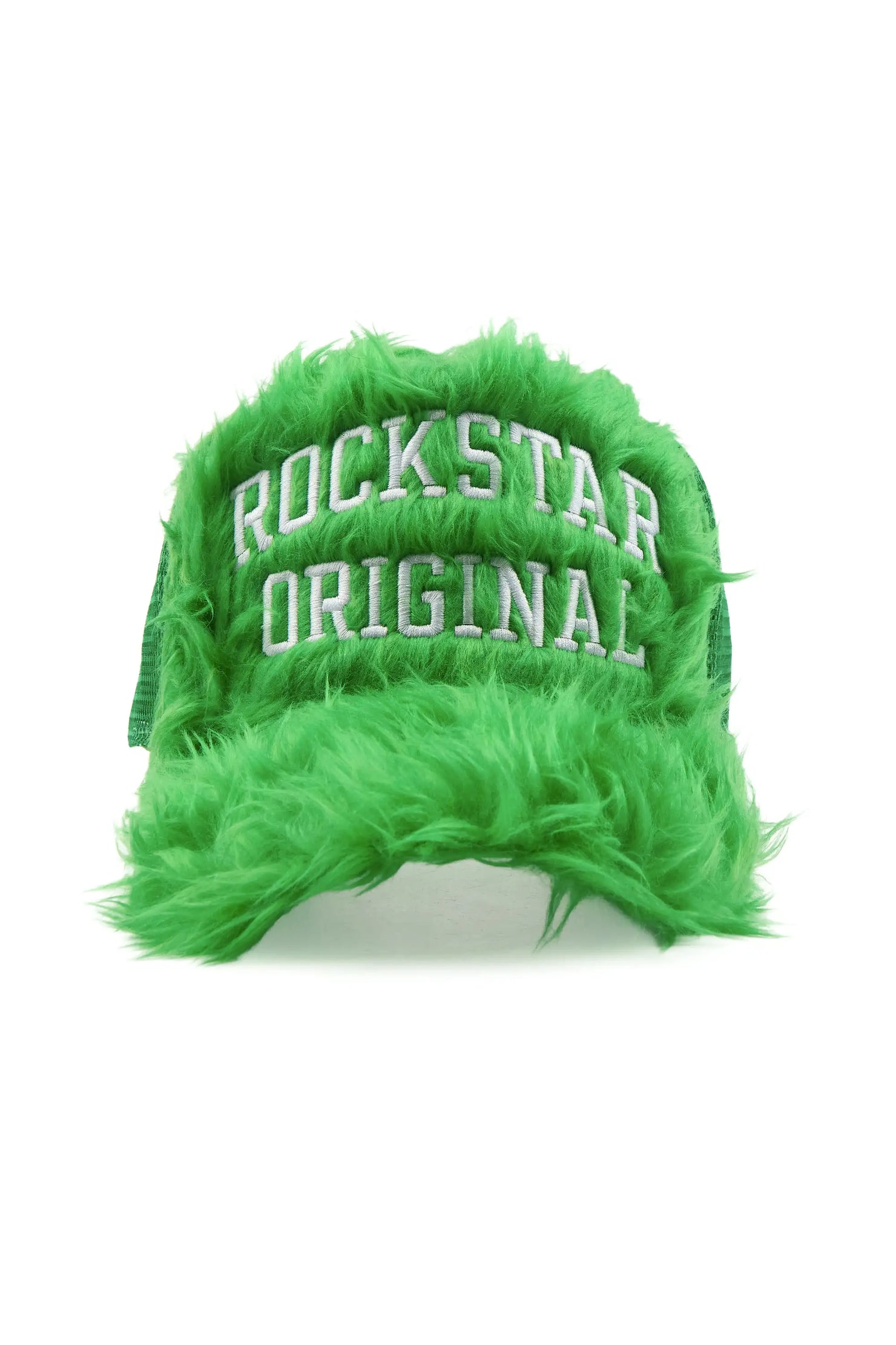 Shaggy Green Fur Trucker Hat