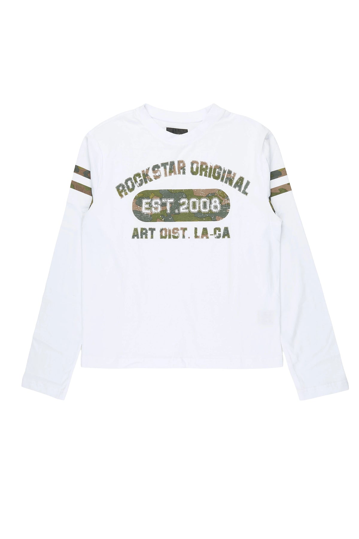Boys Alexander White/Camo Long Sleeve T-Shirt
