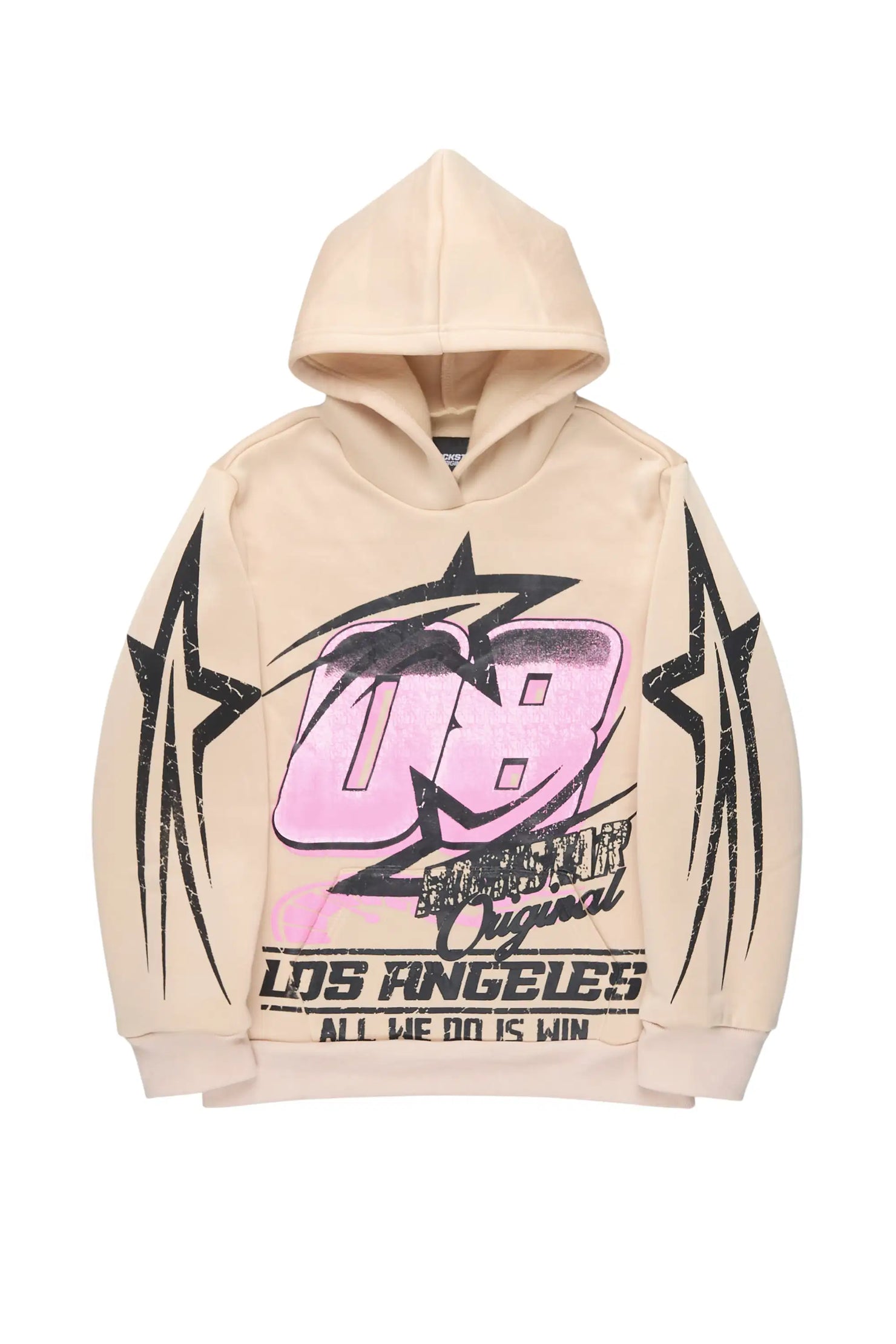 Boys Kastell Beige/Pink Graphic Hoodie