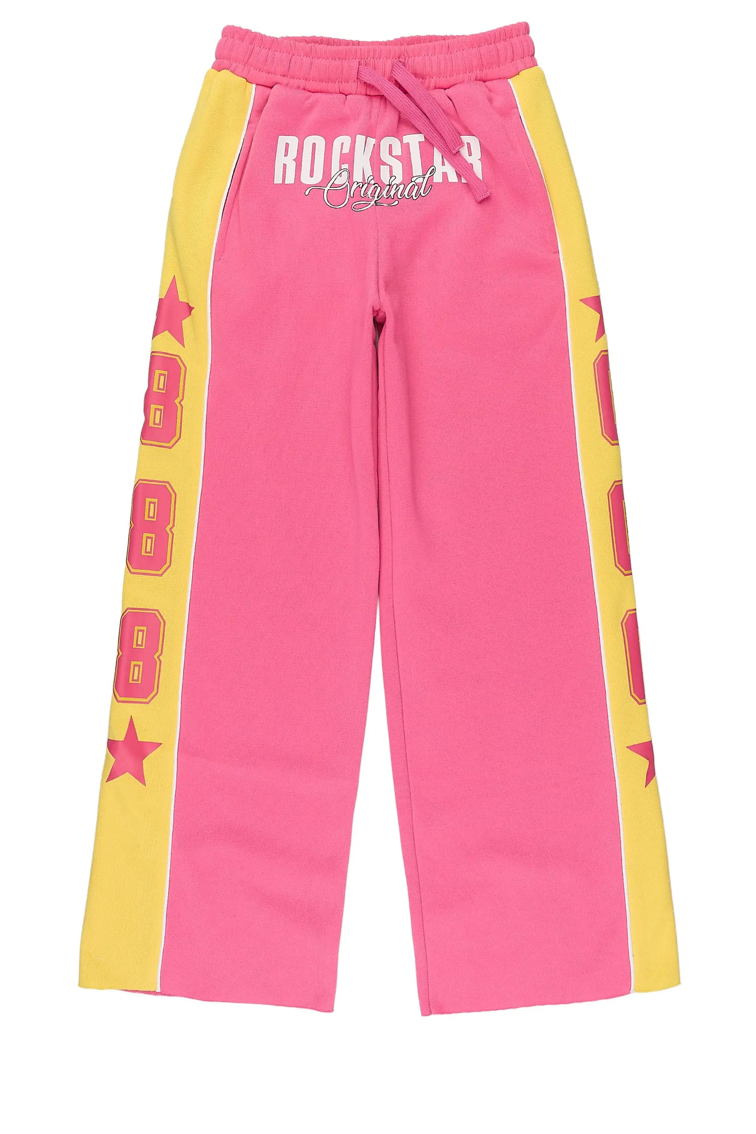 Girls Airelle Pink/Yellow Baggy Track Pant