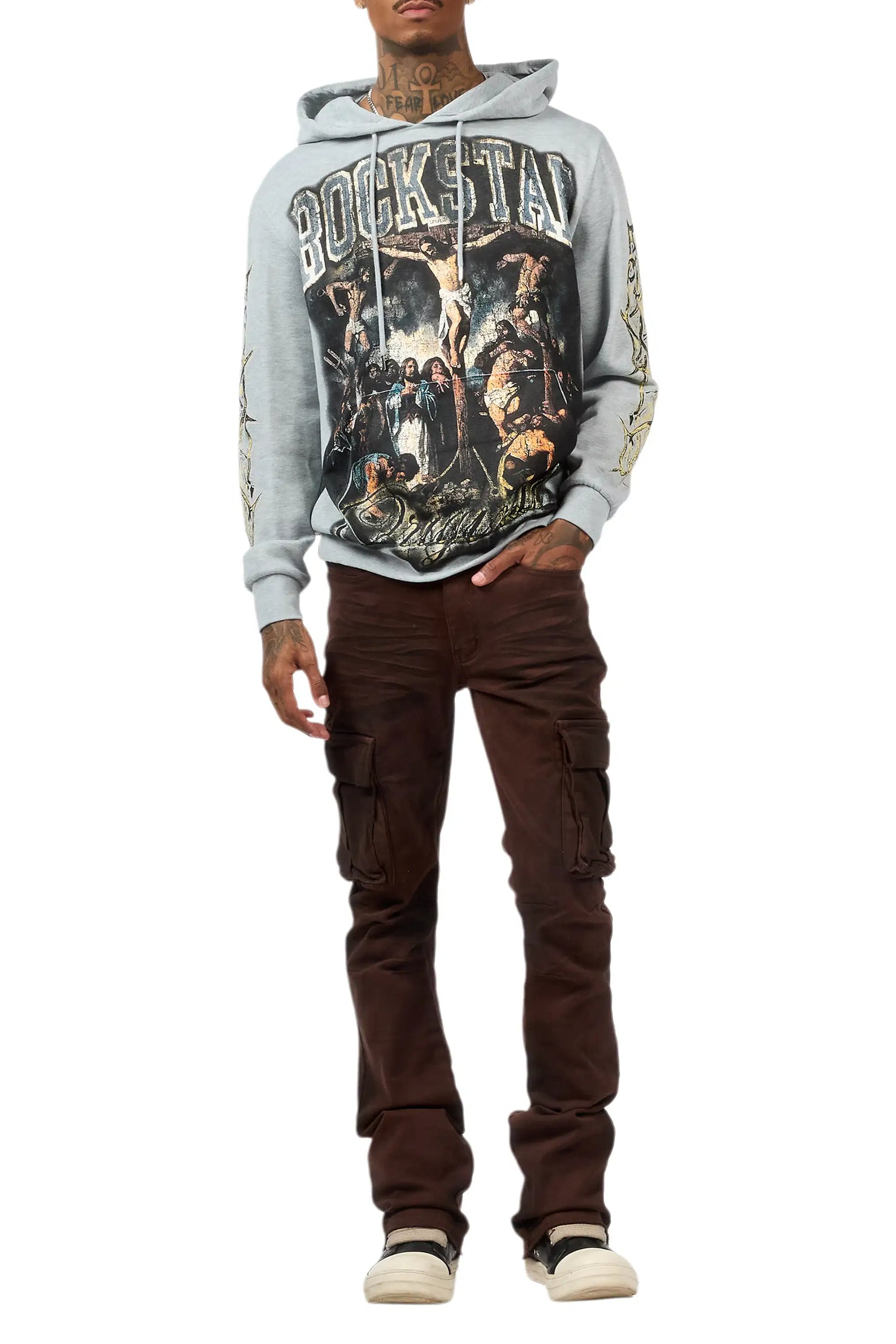 Cruz Dark Brown Stacked Fit Jean