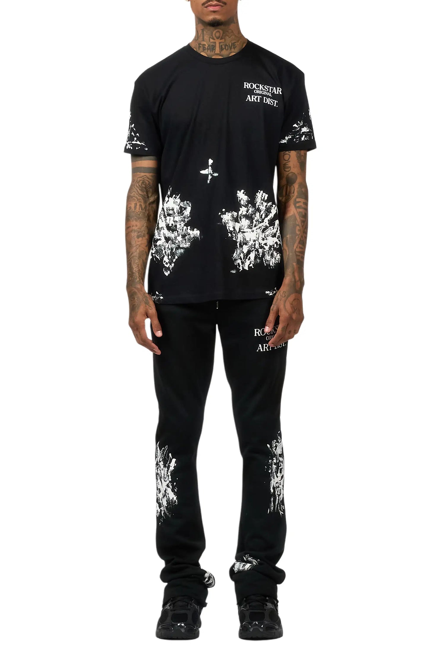 Filip Black/White T-Shirt/Stacked Track Set