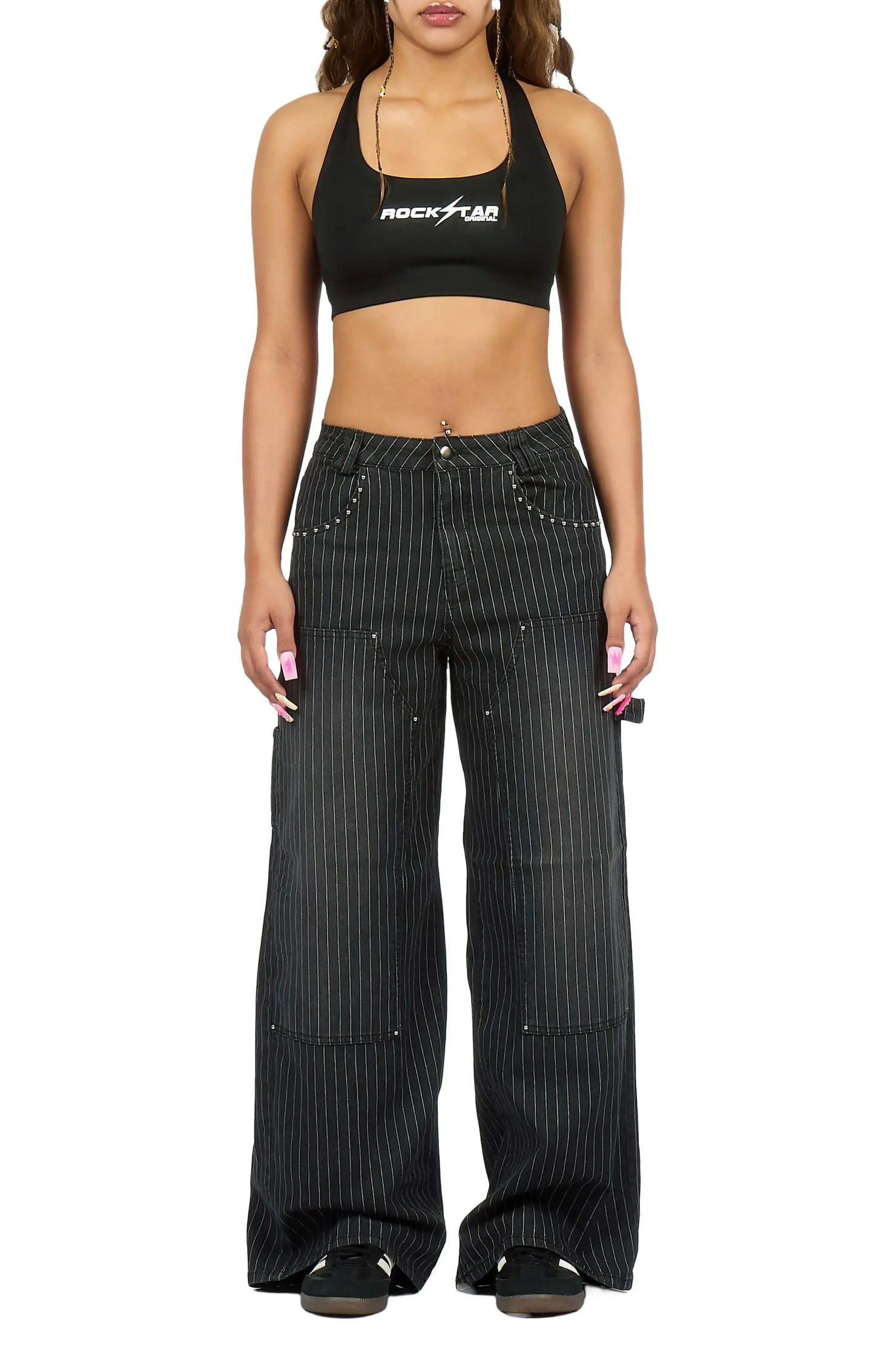 Kalanie Black Wide Leg Jean