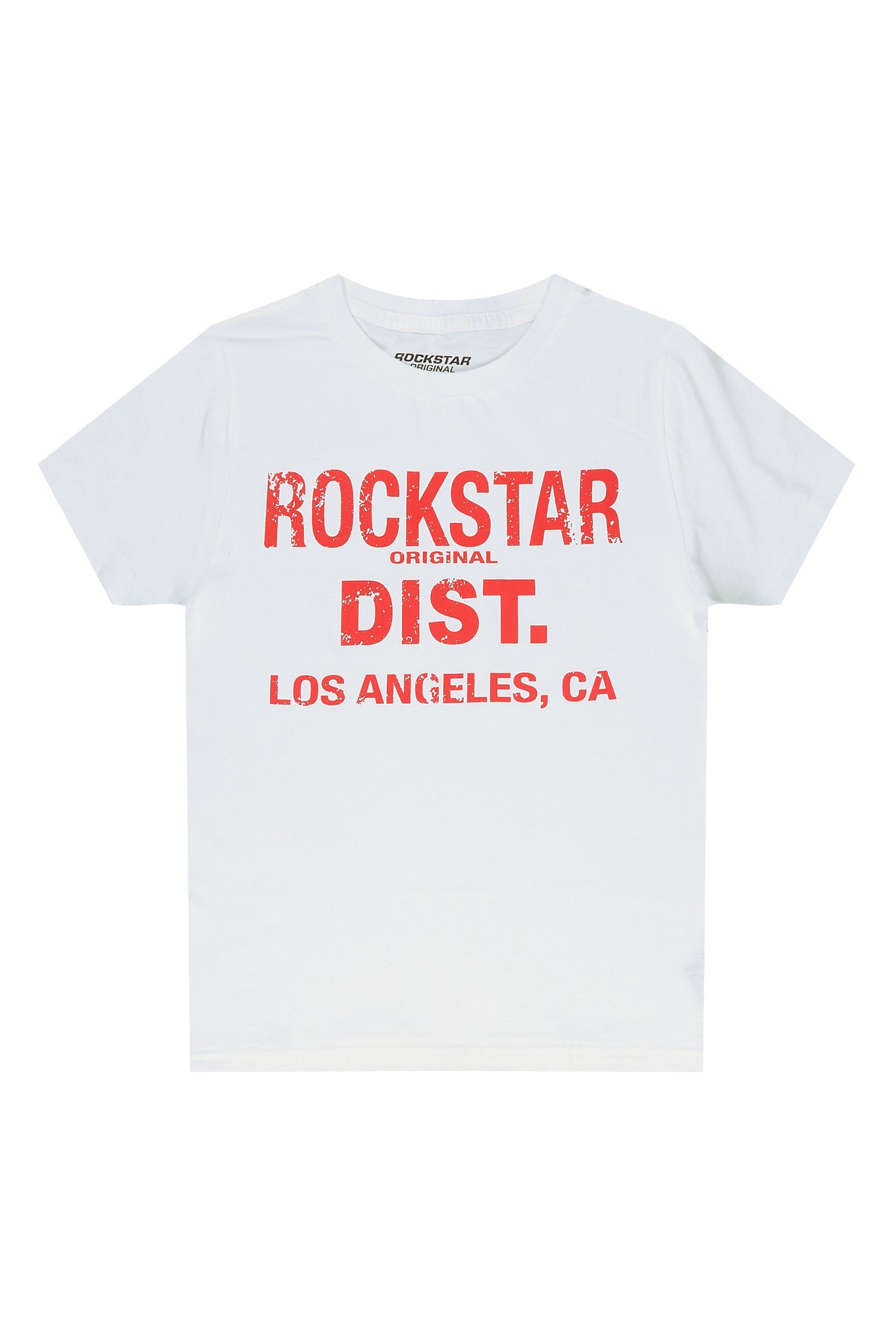 Girls Janny White/Red Graphic T-Shirt