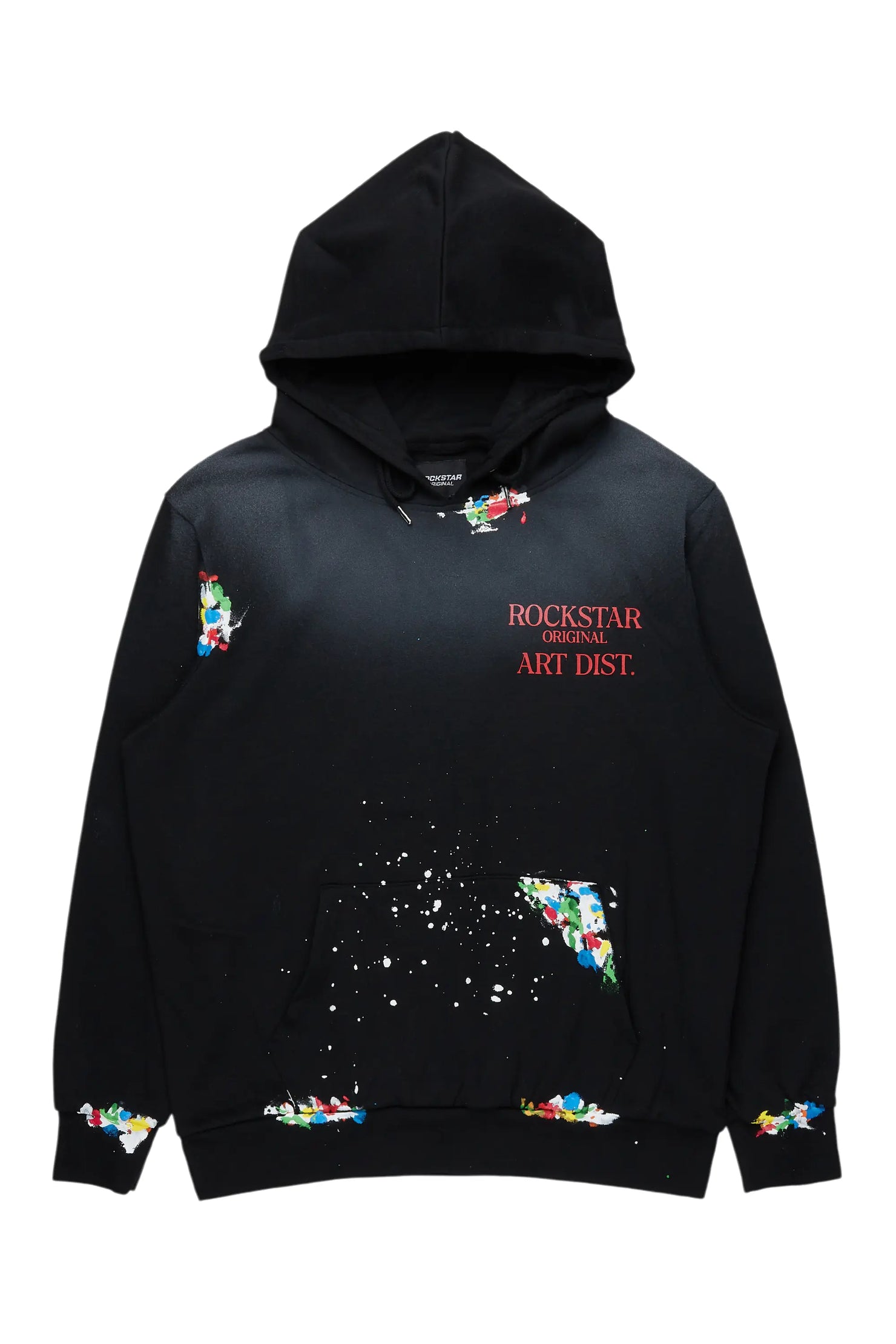 Rockstar Art Dist. Black/Red Graphic Hoodie