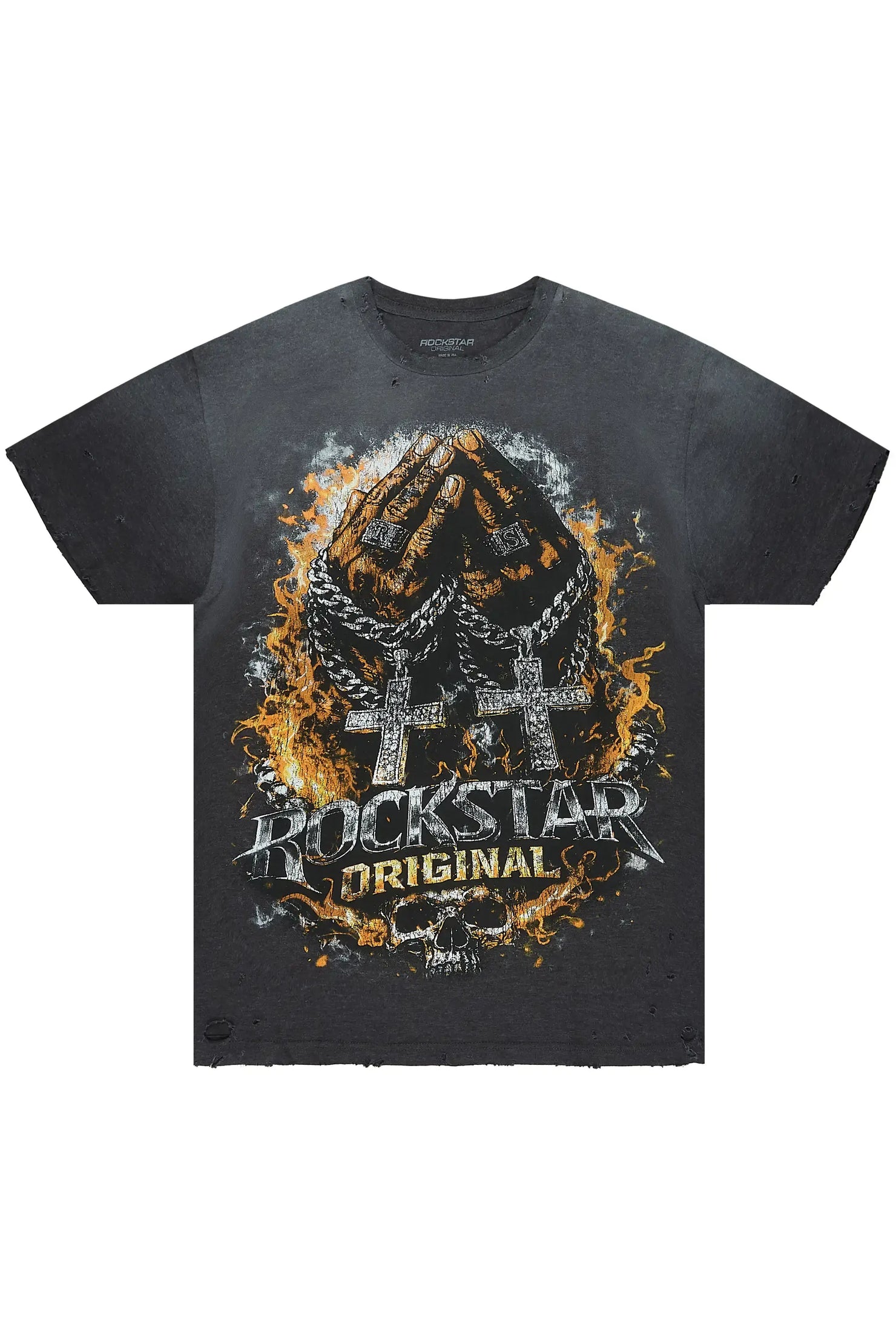 Rhon Charcoal Oversized Graphic T-Shirt
