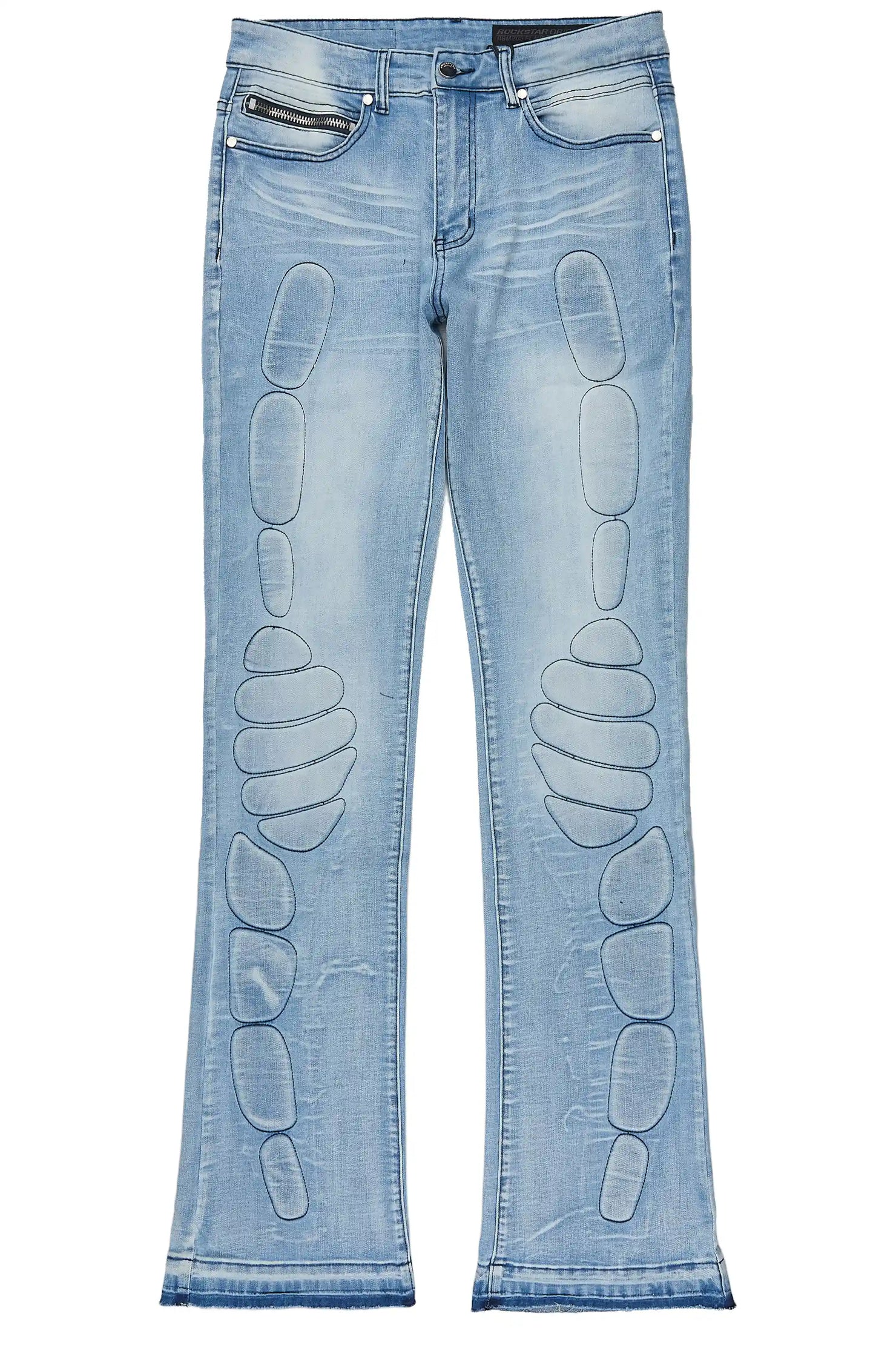 Racier Blue Stacked Fit Jean