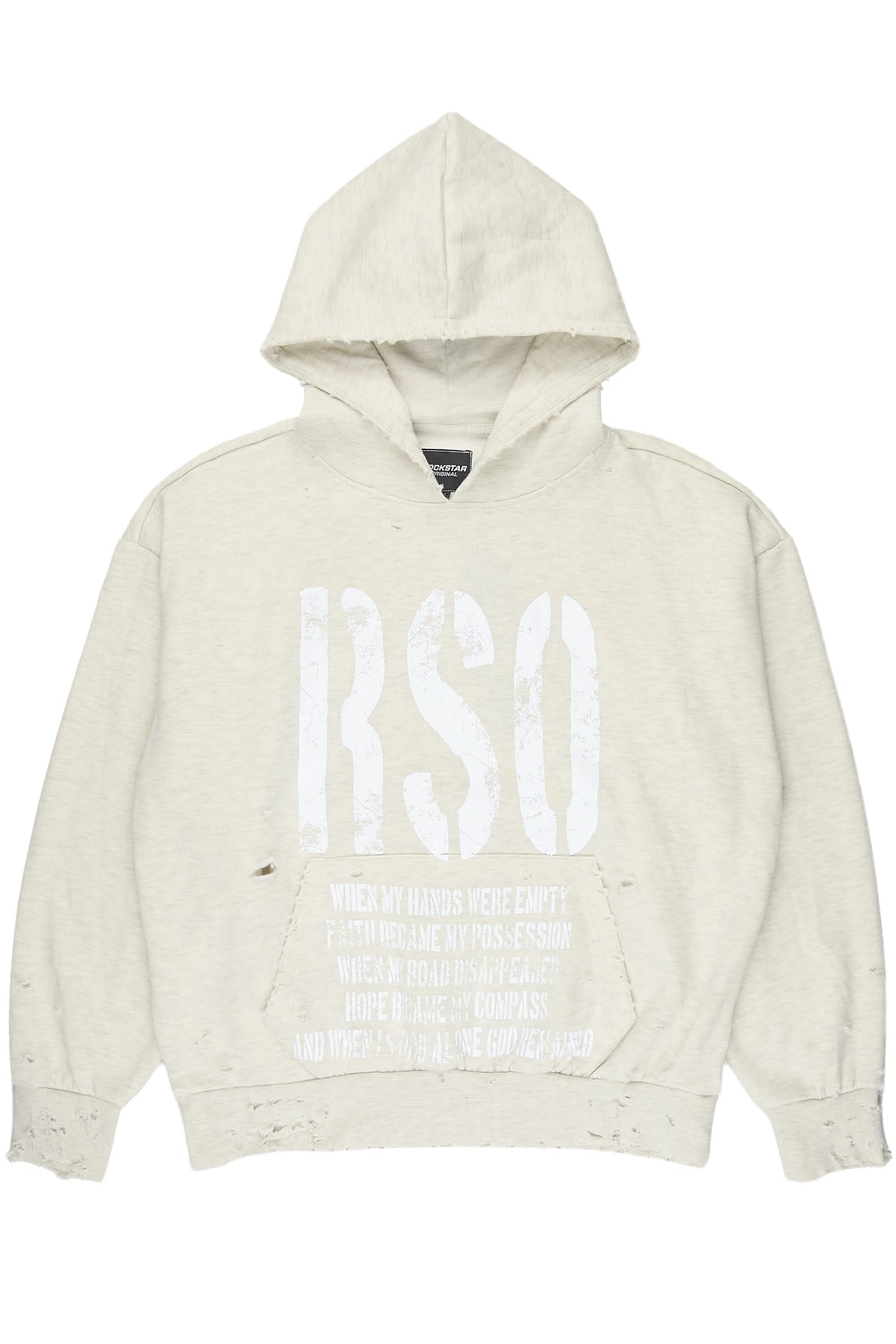 Jaesh Light Oatmeal Graphic Hoodie