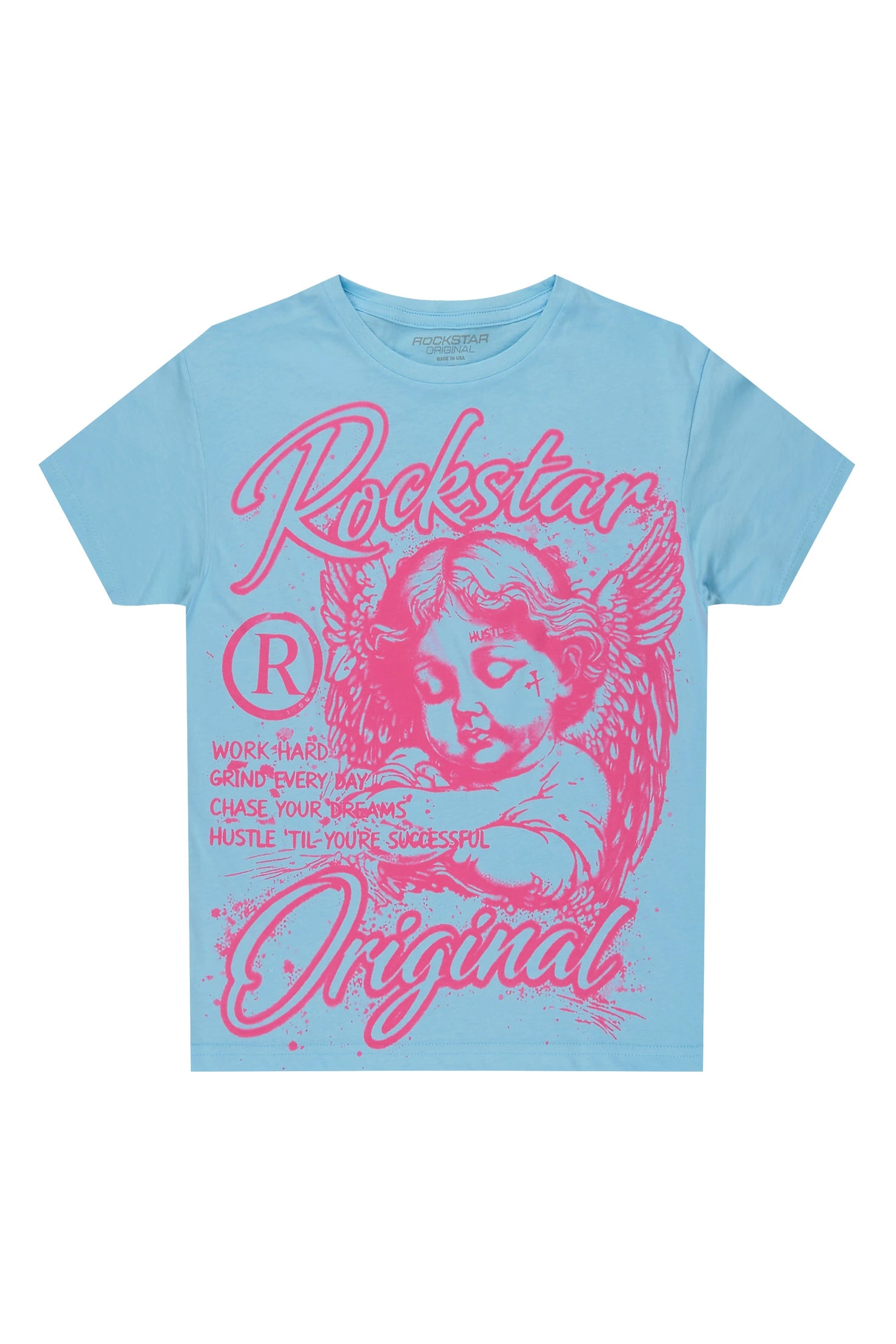 Girls Tyca Light Blue Graphic T-Shirt