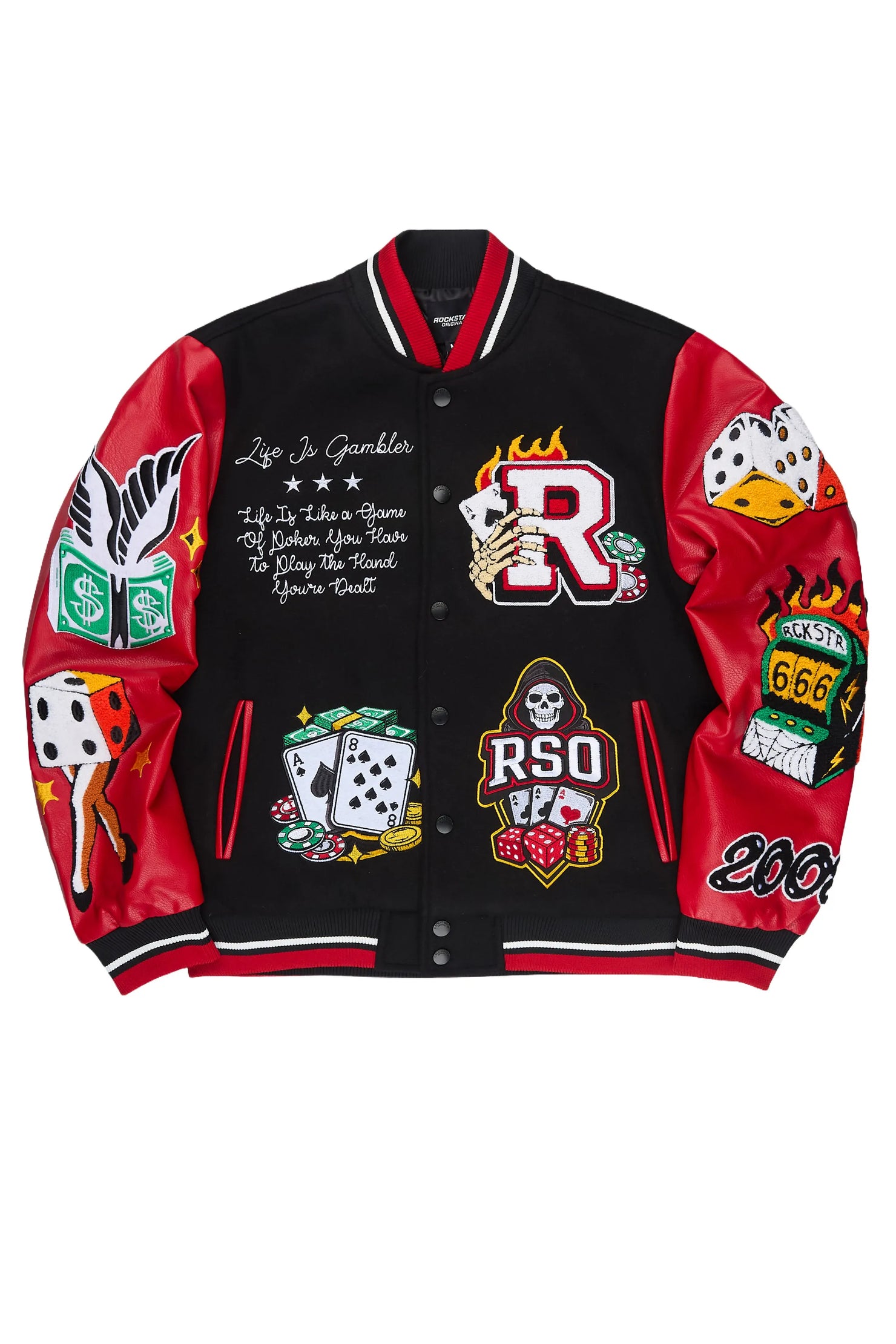 Henderson Black/Red Varsity Jacket