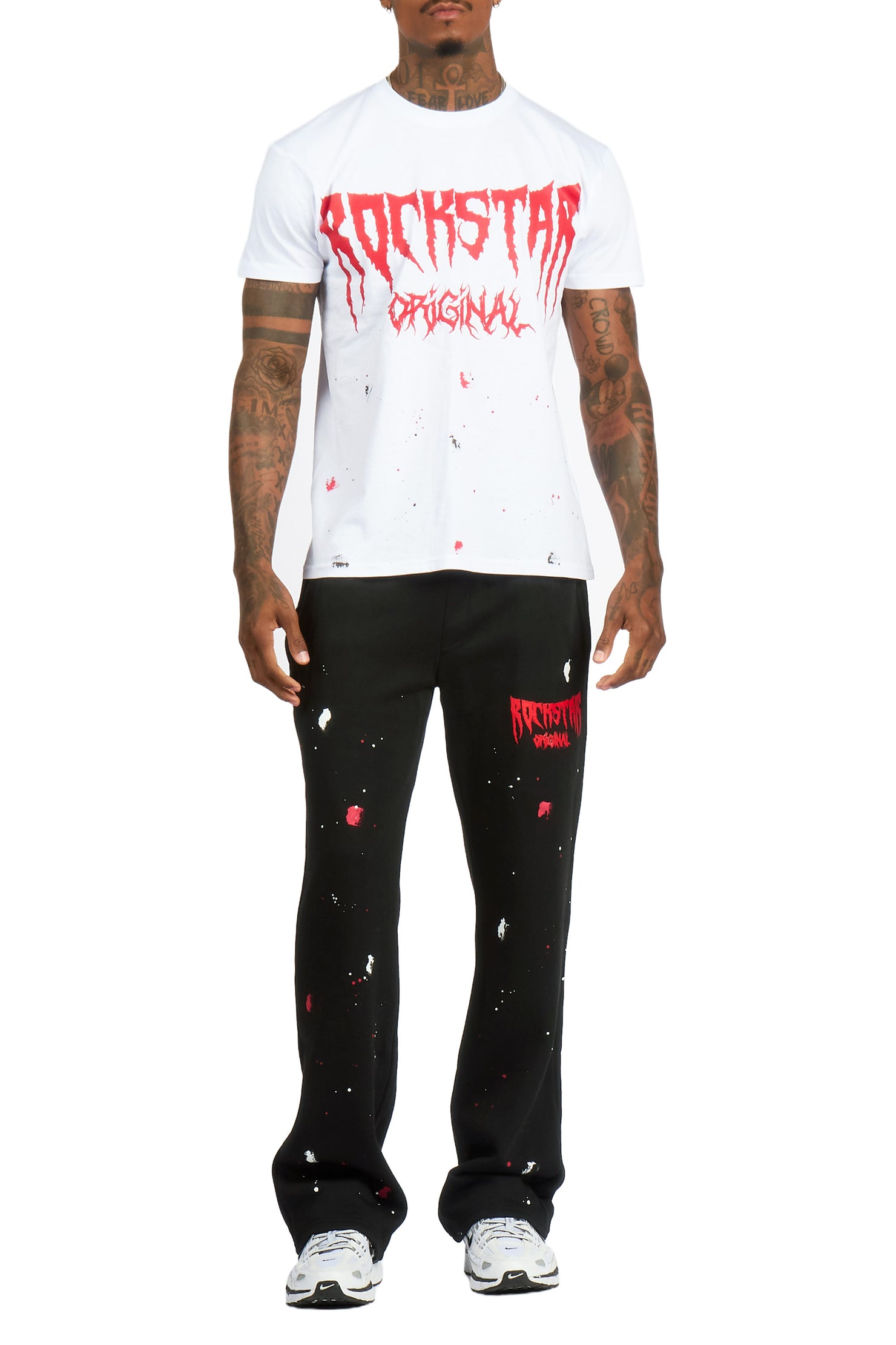 Twinkle White/Red T-Shirt/Relaxed Track Set