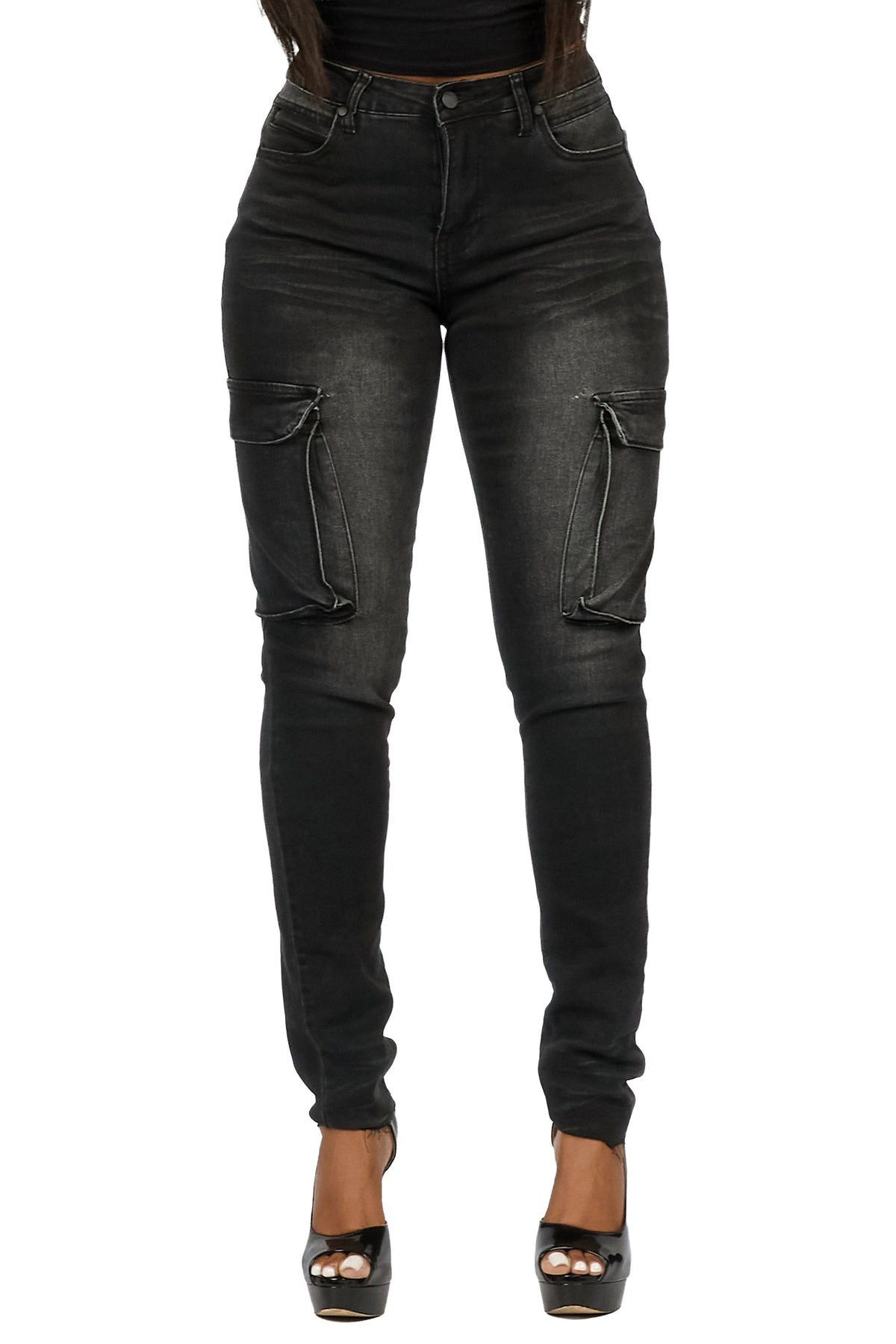 Kimwona Black Cargo Skinny Jean