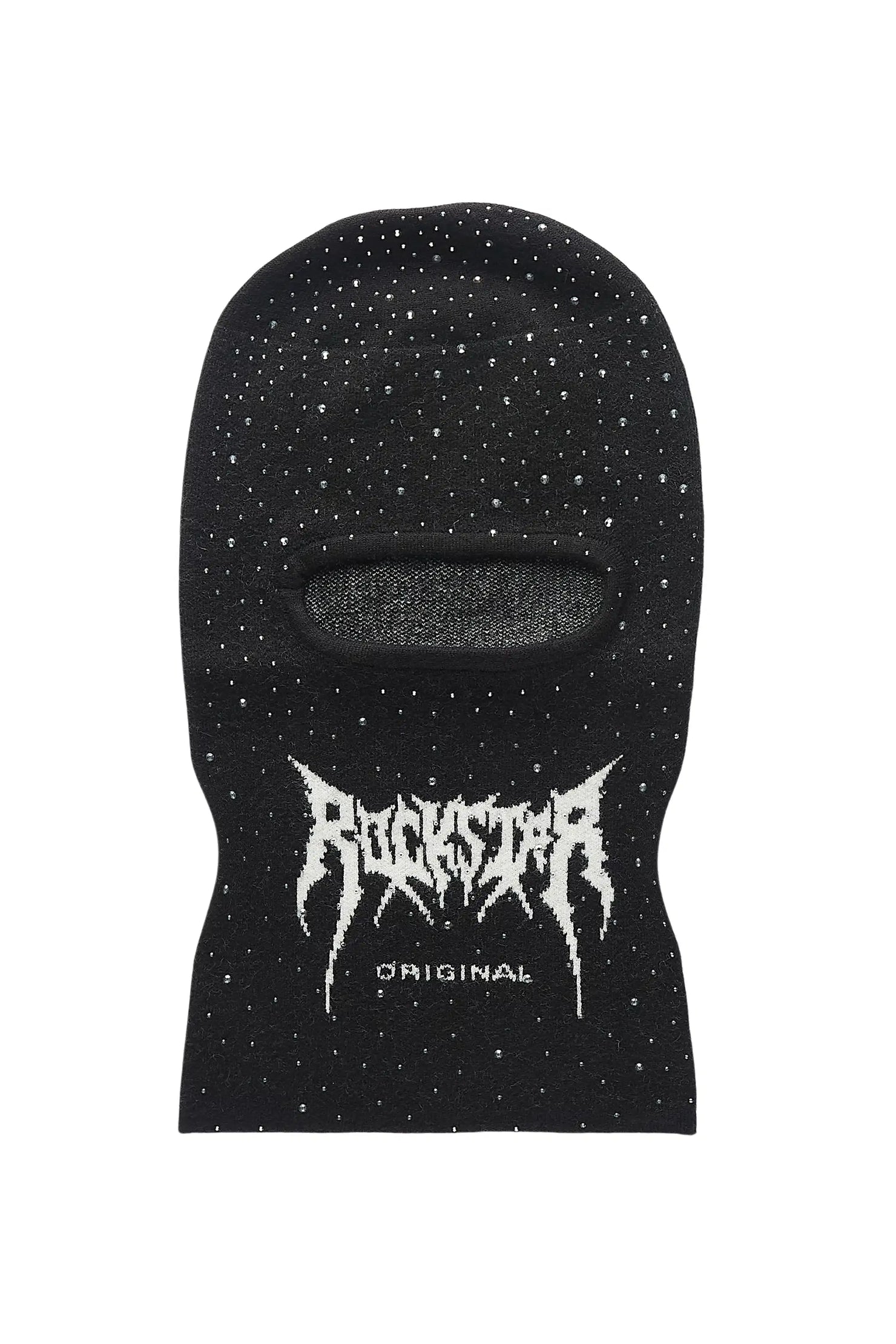 Twinkle Black/Black Rhinestone Ski Mask