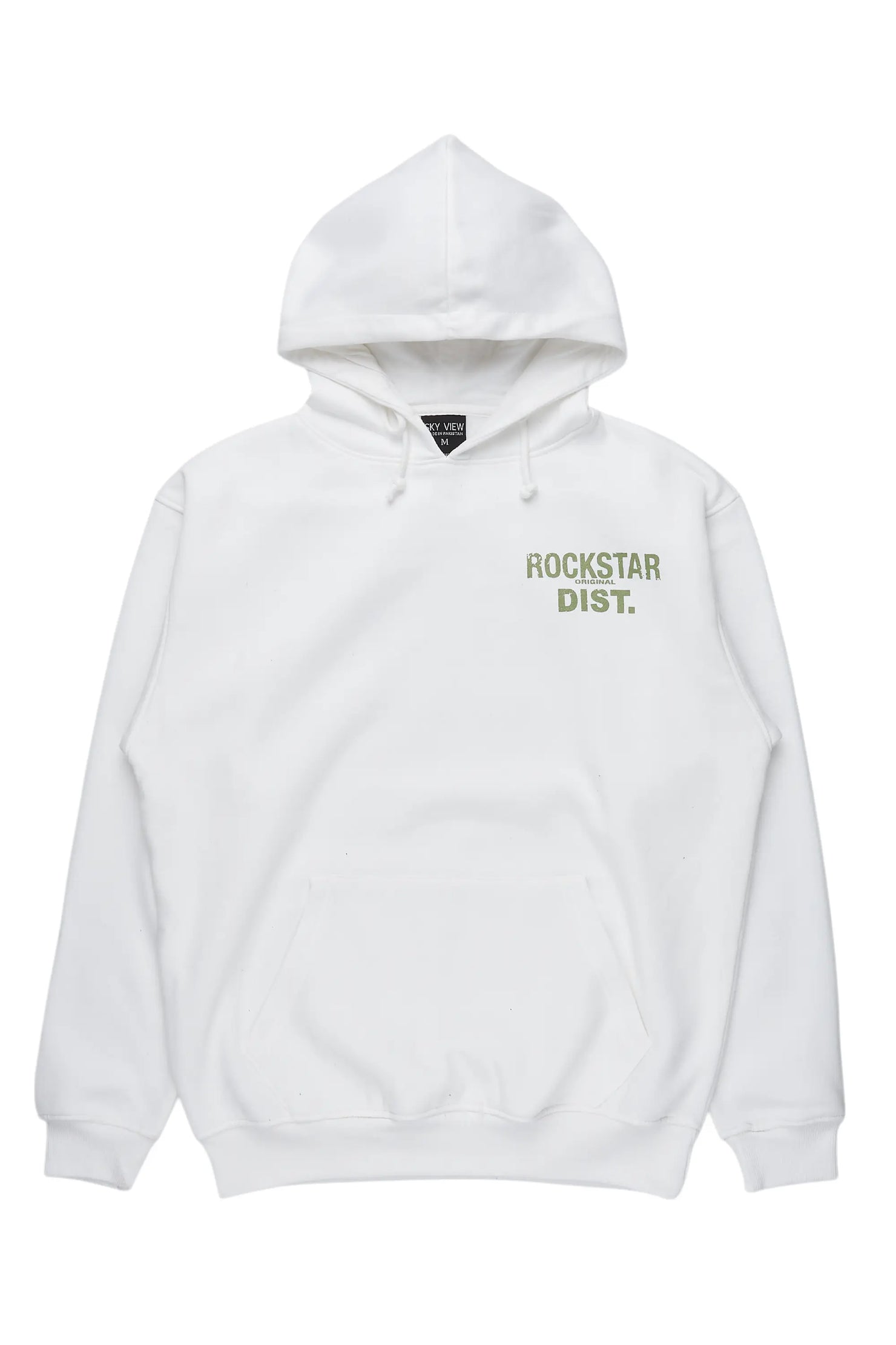 Dalasia White/Green Oversized Hoodie
