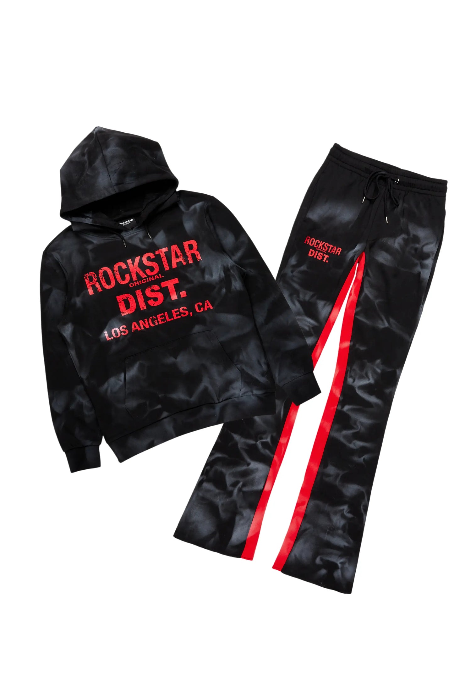 Nelly Black/Red Hoodie/Baggy Track Pant Set
