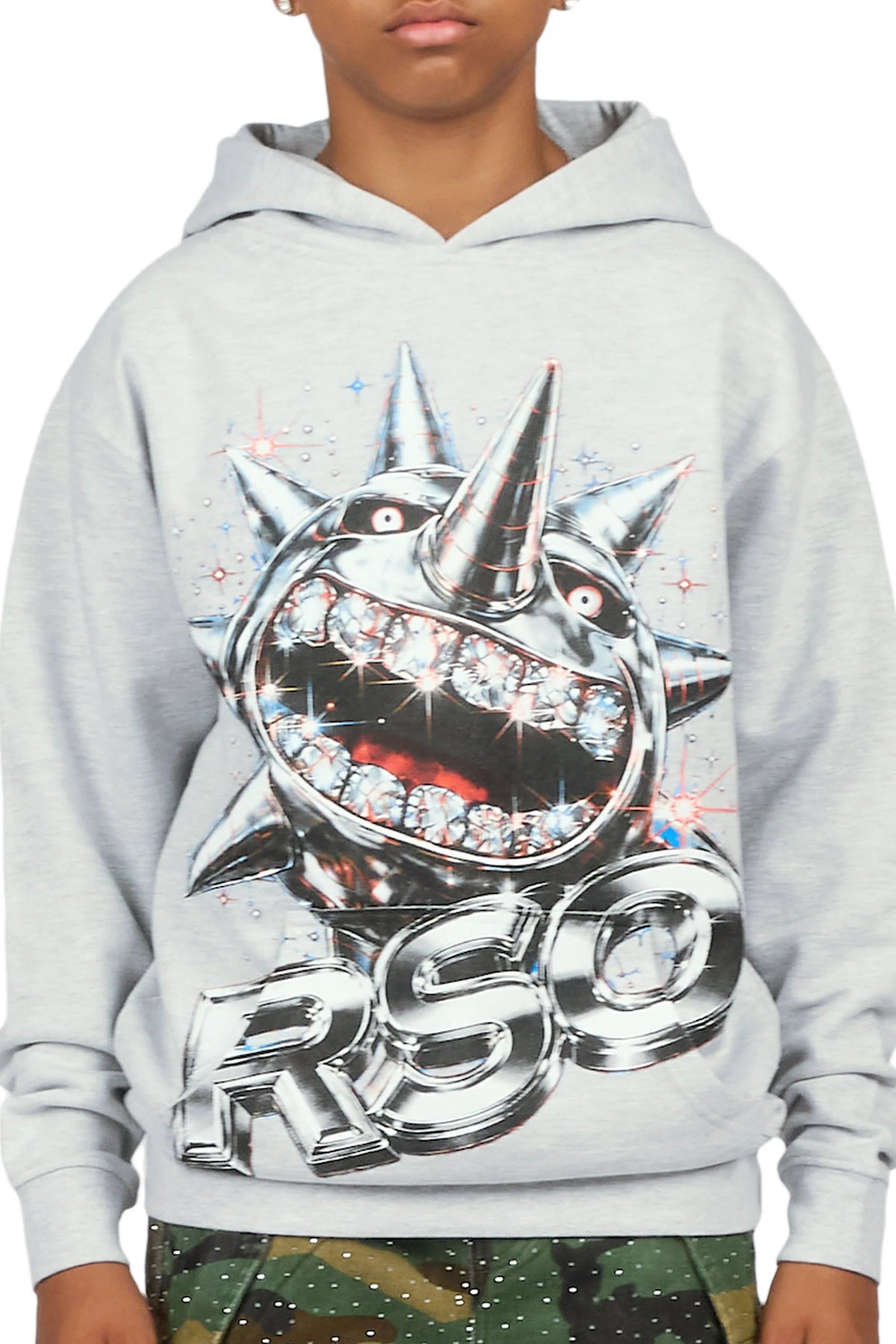 Boys Hagger Heather Grey Graphic Hoodie