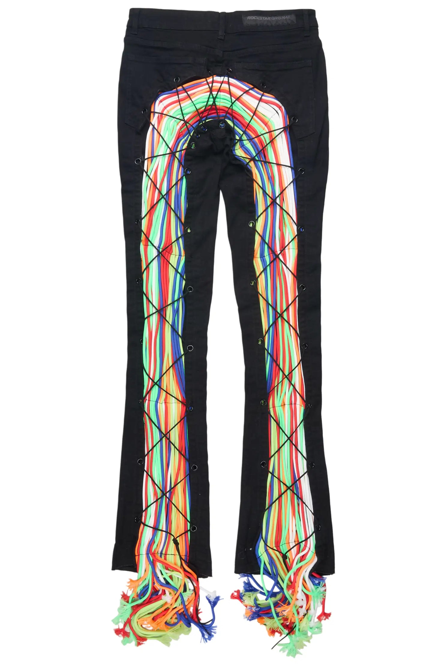 Otto Black/Multi Stacked Flare Jean