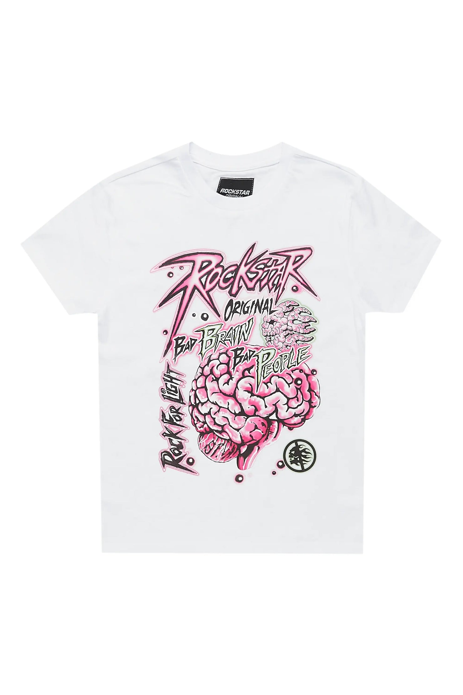 Girls Aiya White Graphic T-Shirt