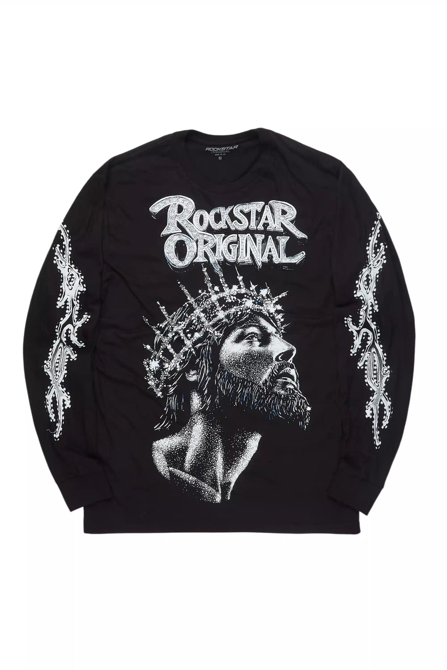 Lathora Black Graphic Long Sleeve Tee
