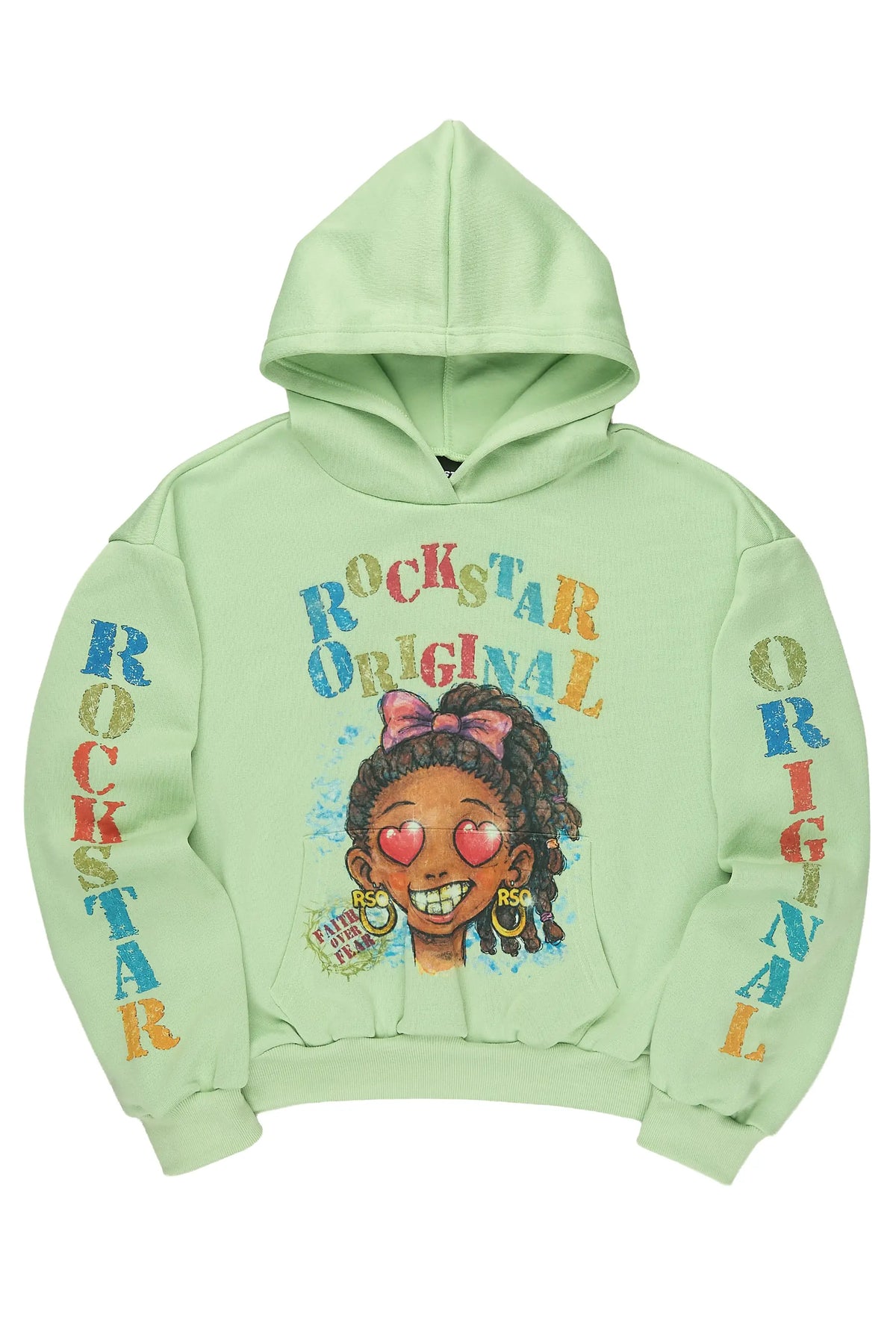 Girls Jaggy Sage Graphic Hoodie