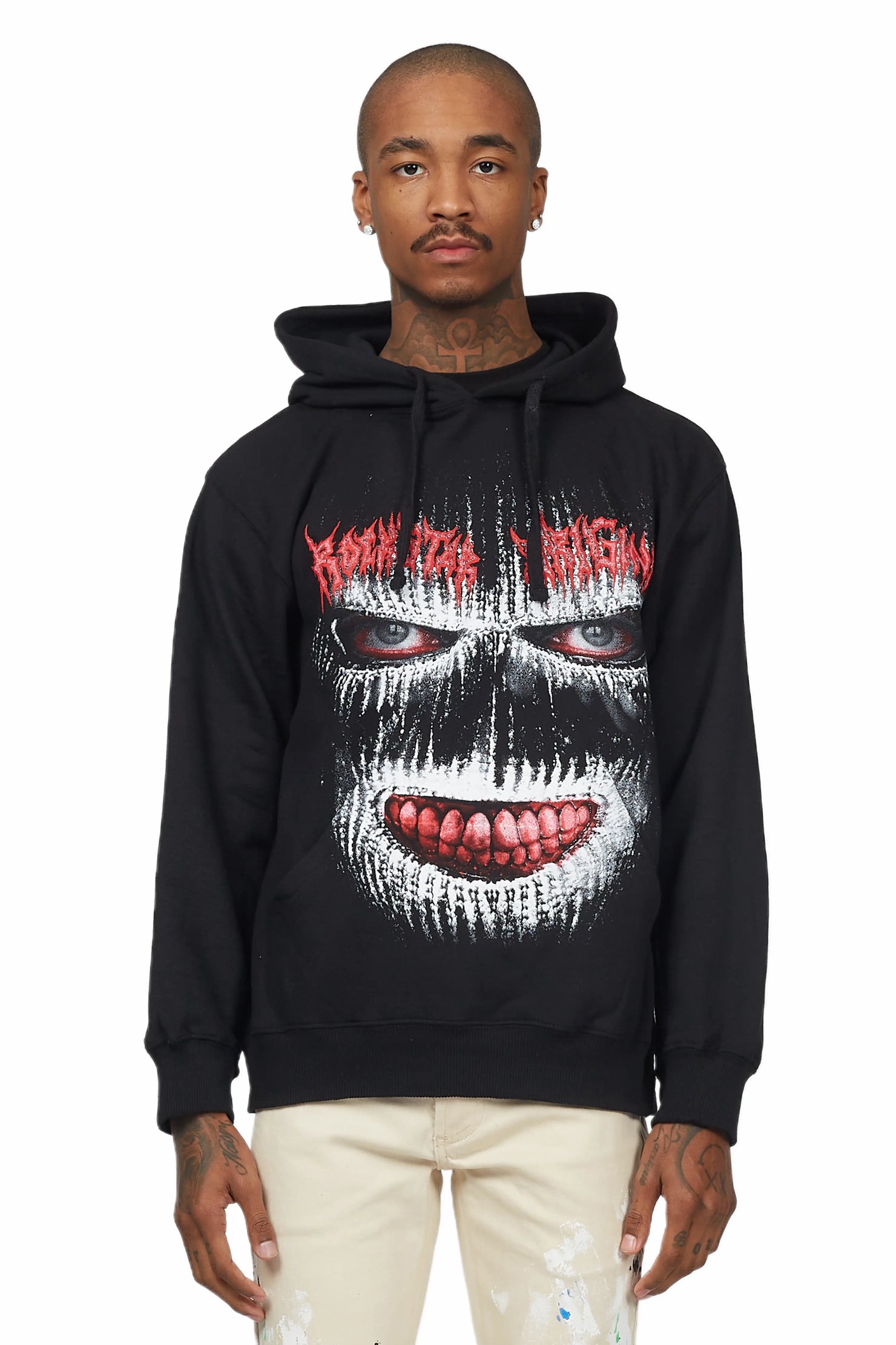 Monstre Black Graphic Hoodie