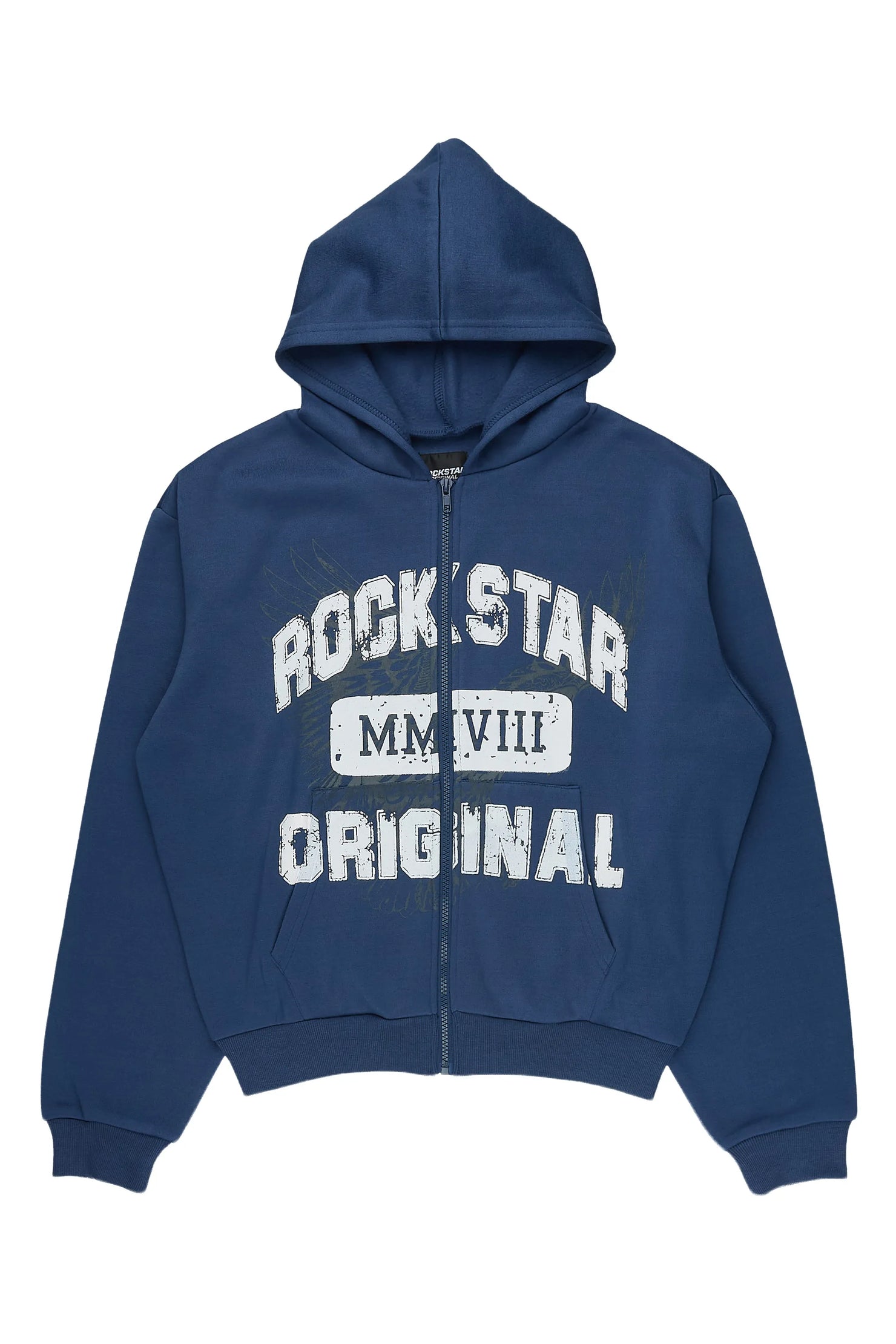 Girls Boryina Navy Zip Up Hoodie