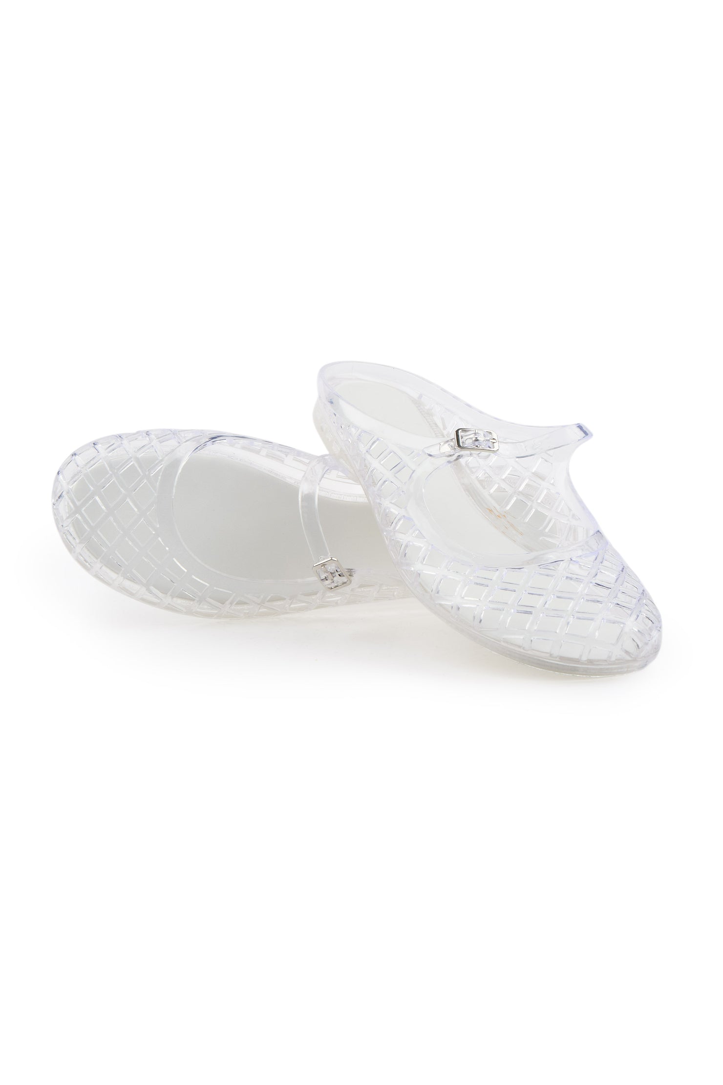 JaQuetta Clear Jelly Mesh Mules