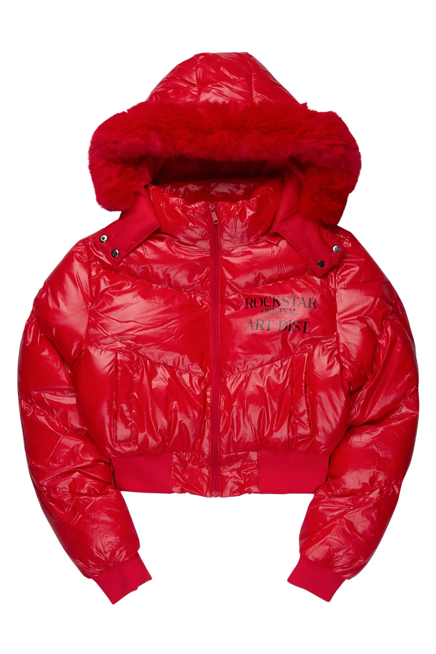 Destina Red Puffer Jacket