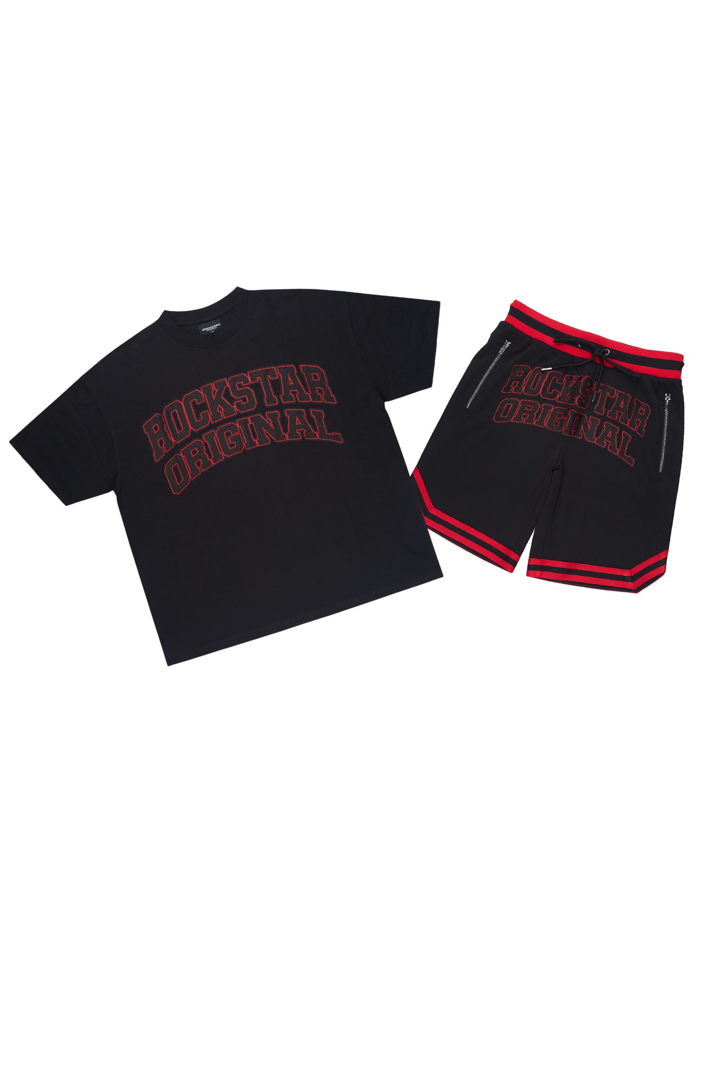 Hooper Black T-Shirt Short Set